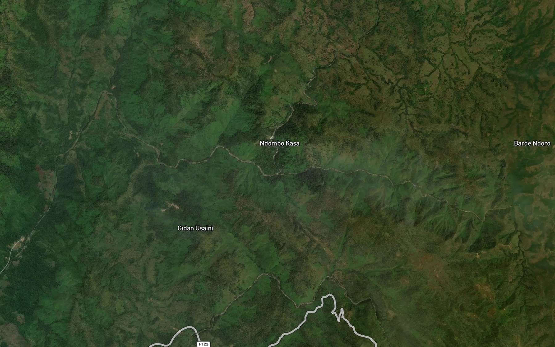 Satellite map of the River Gishi