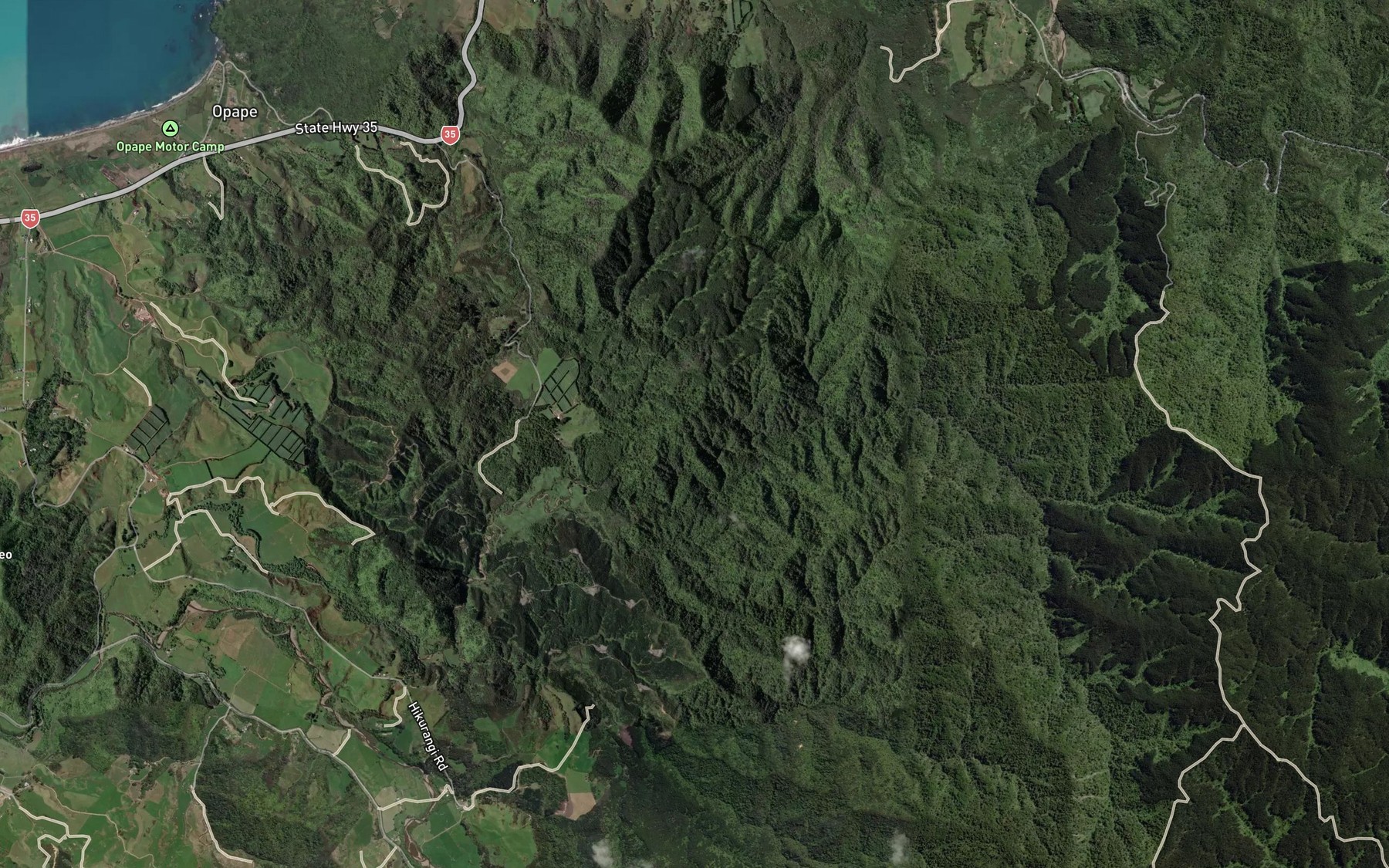 Satellite map of the Takataka Stream