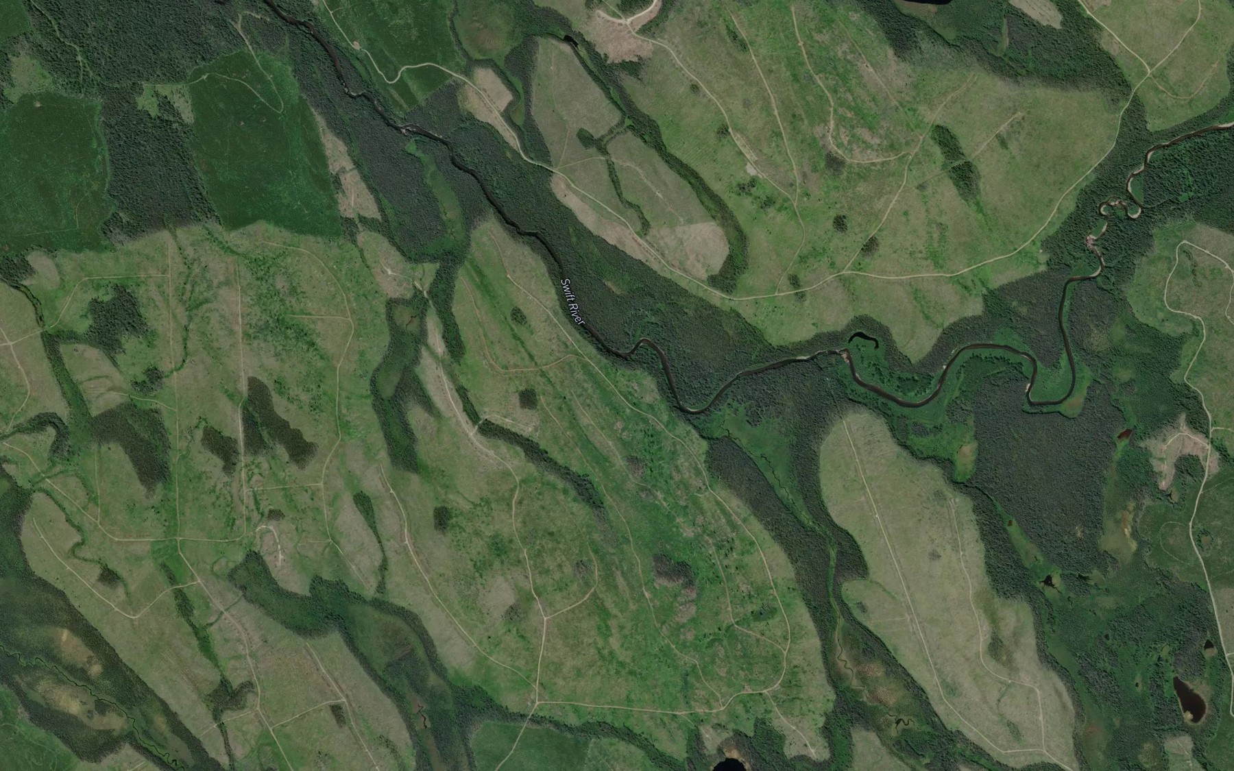 Satellite map of the Katherine Creek