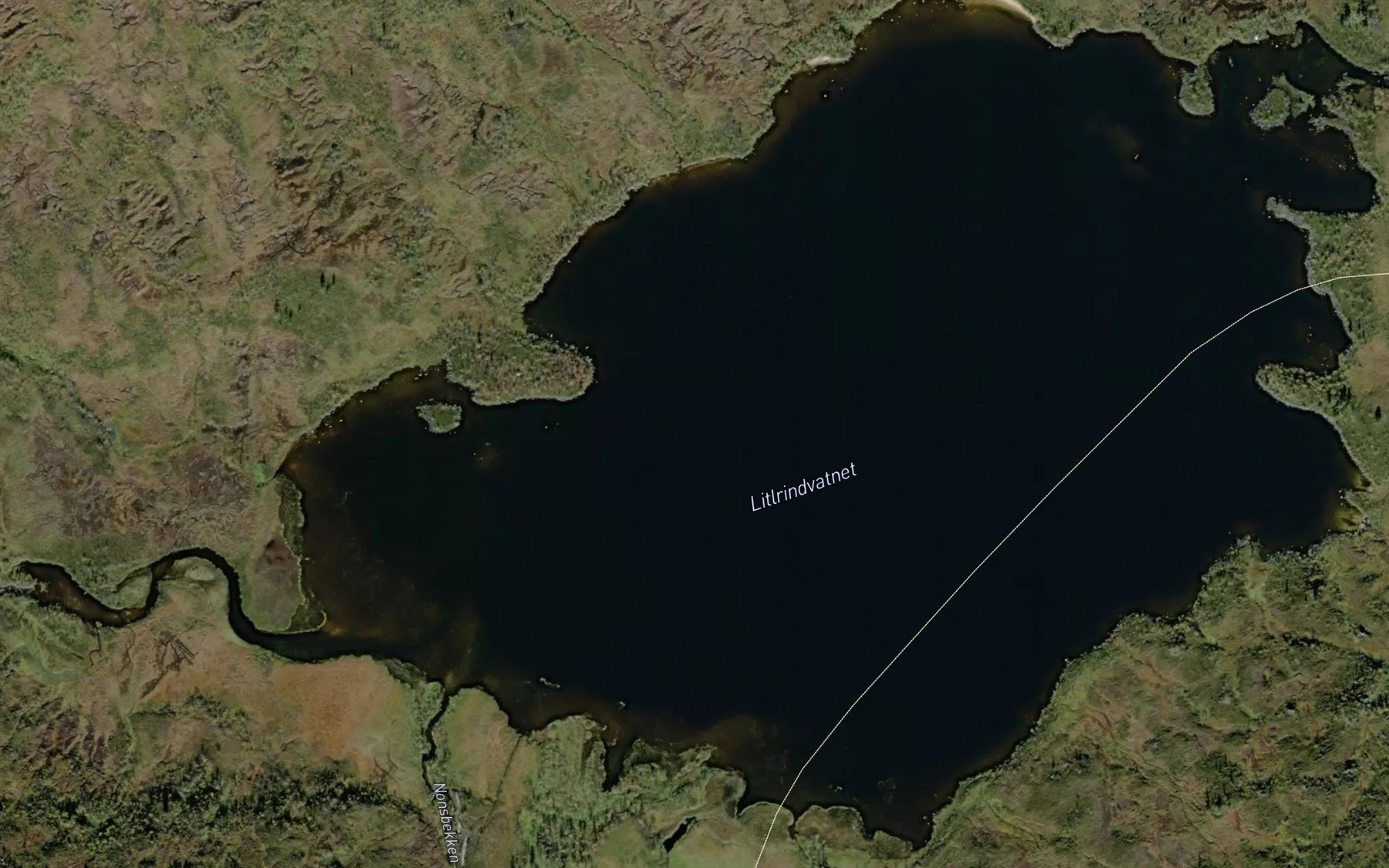 Satellite map of the Litlrinvatnet