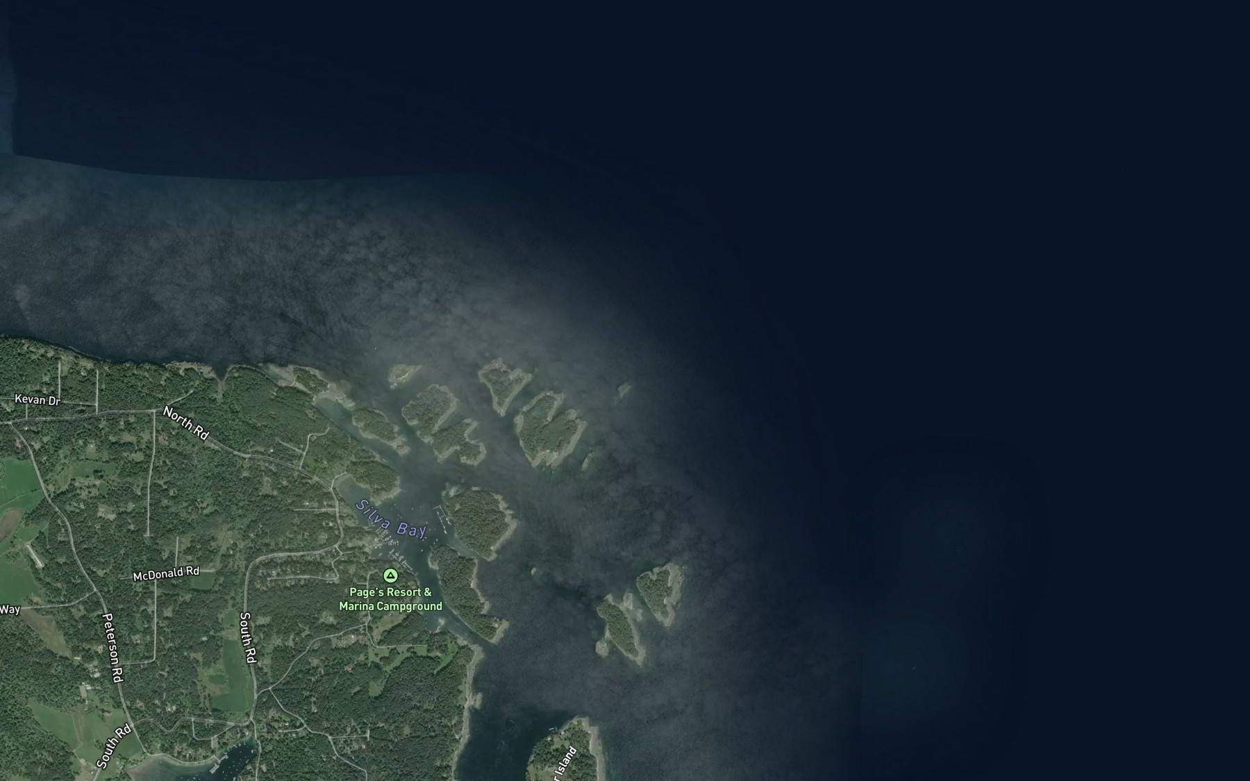 Satellite map of the Brant Reef