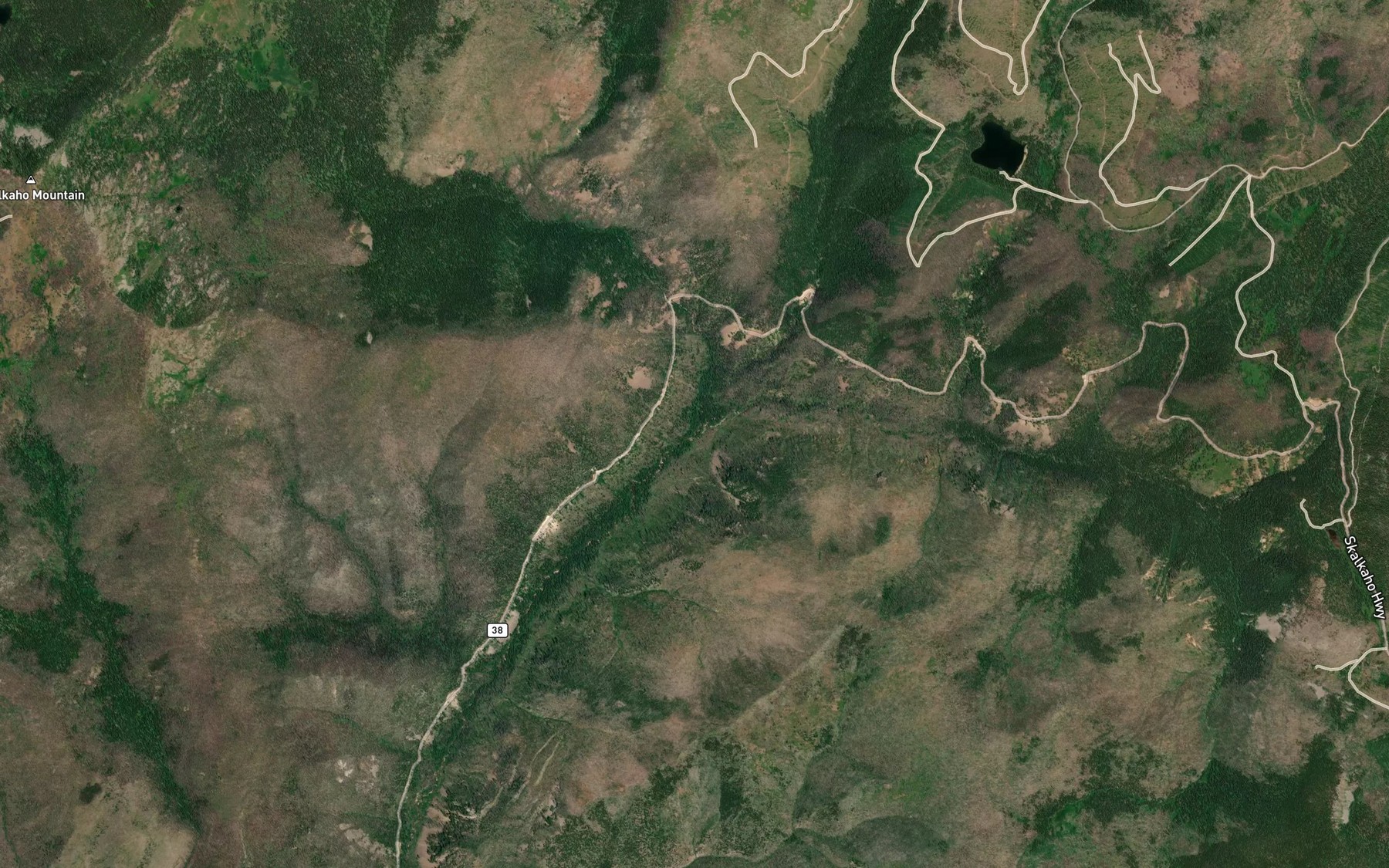 Satellite map of the Falls Creek