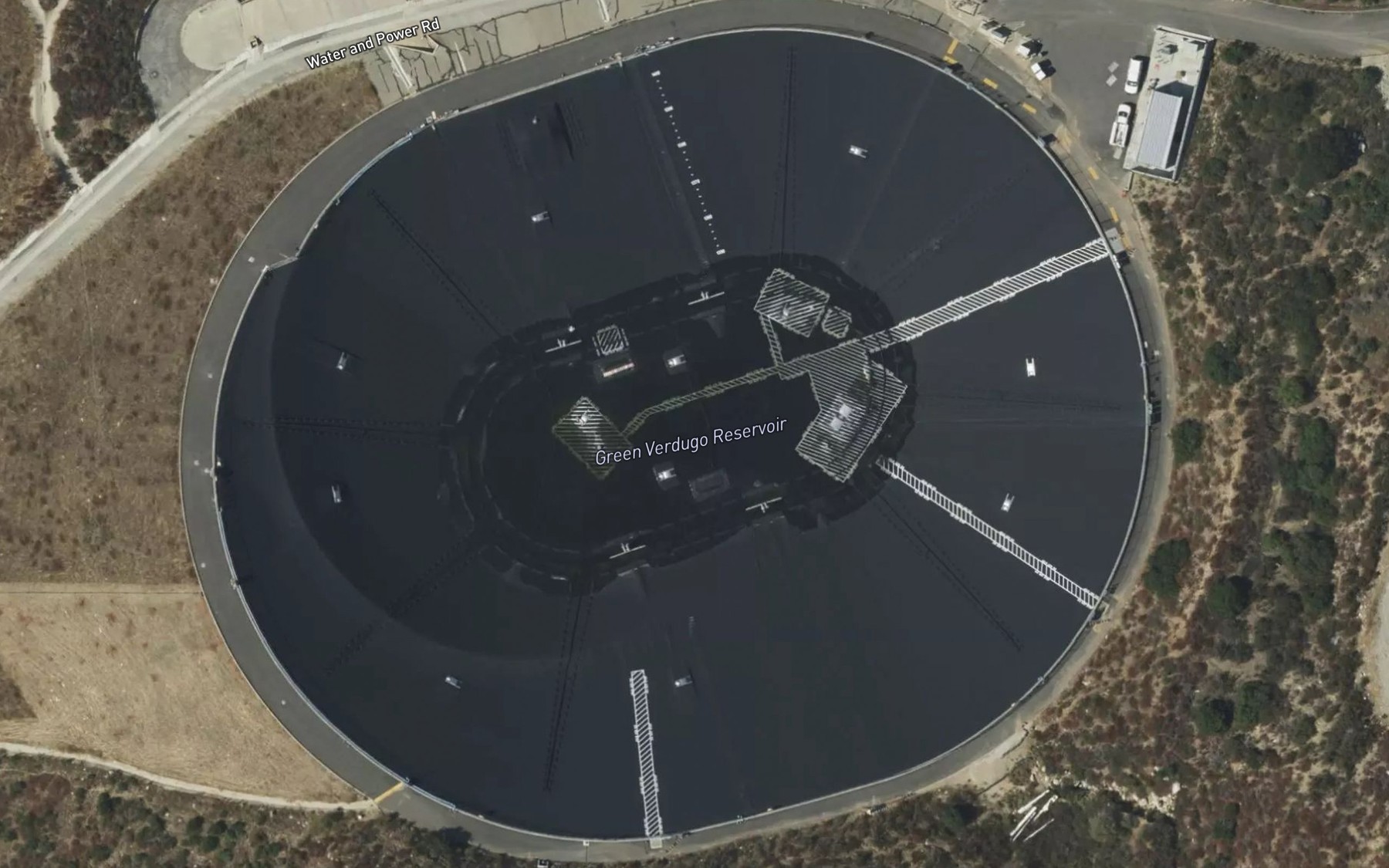 Satellite map of the Green Verdugo Reservoir