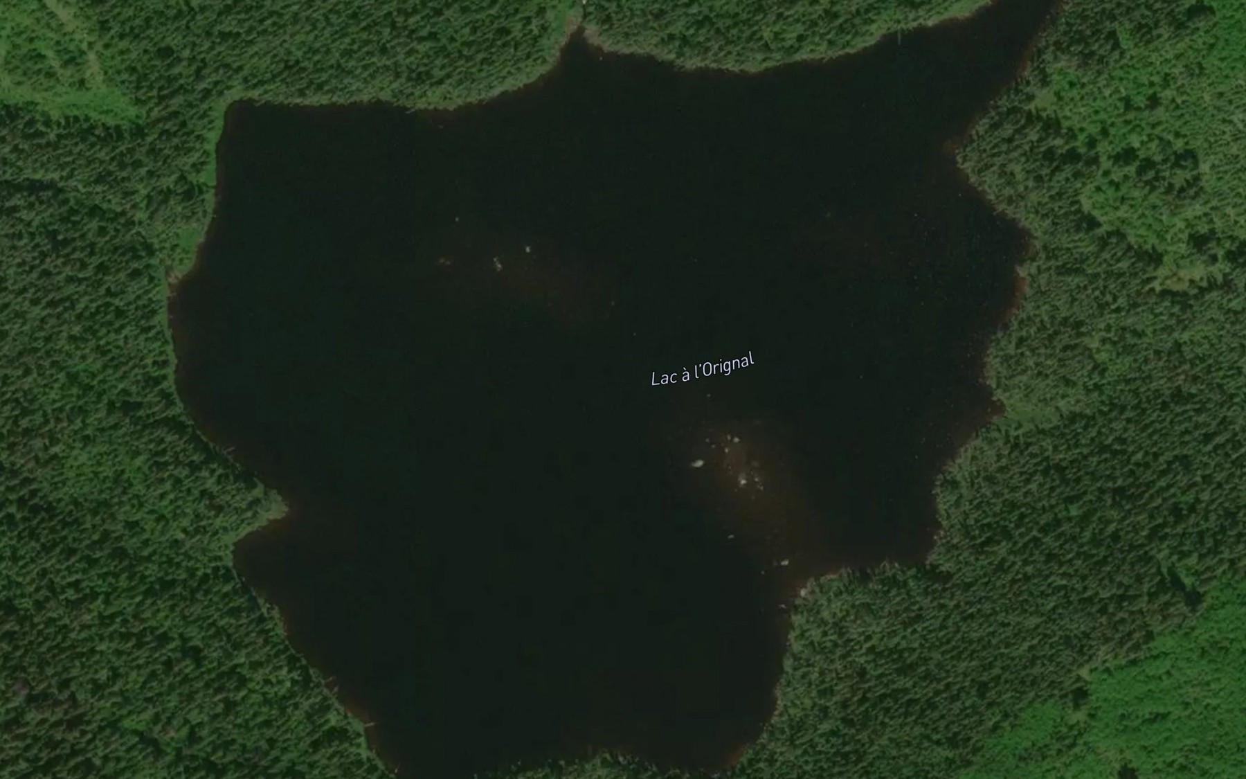 Satellite map of the Lac a l'Orignal