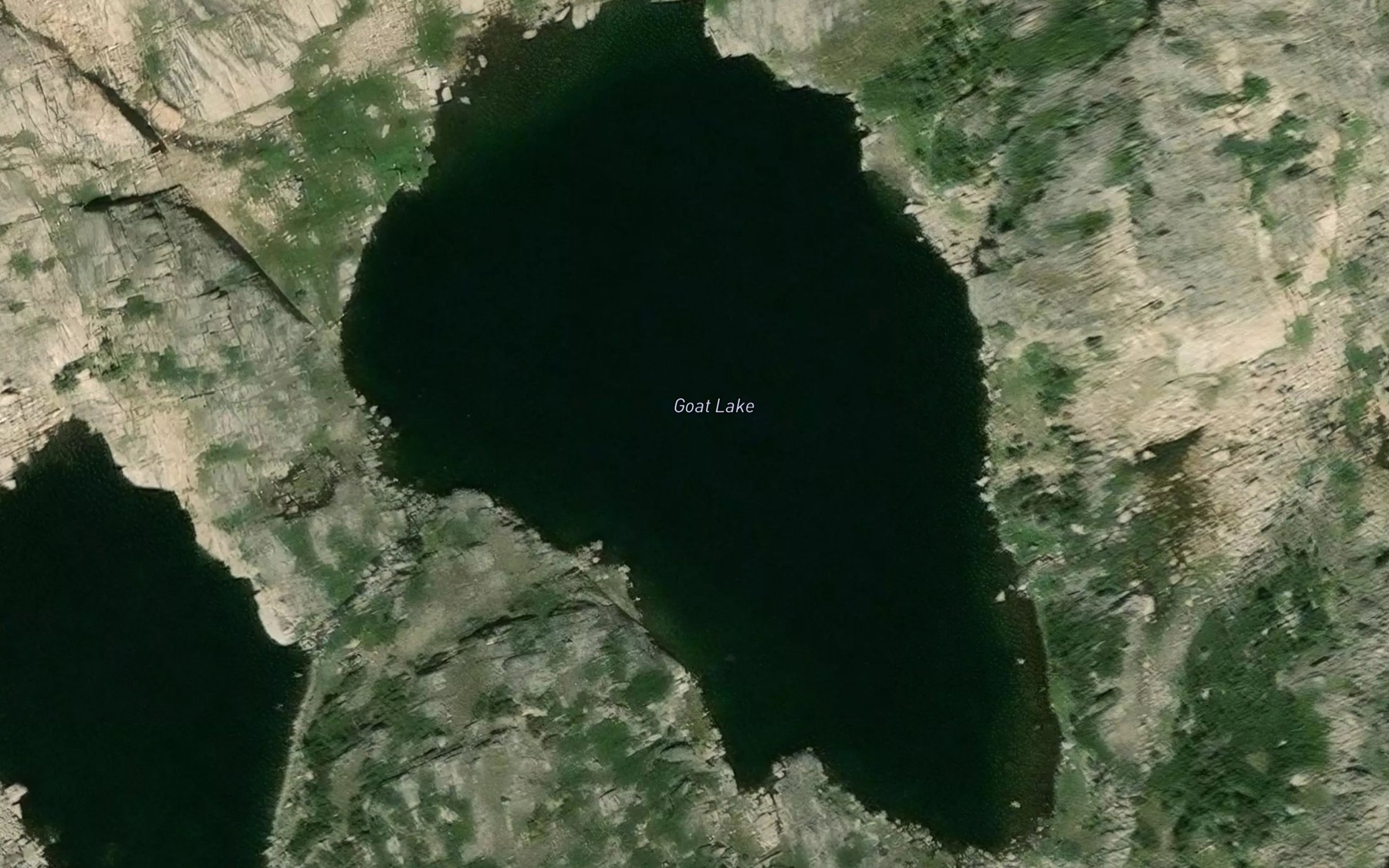 Satellite map of the Goat Lake