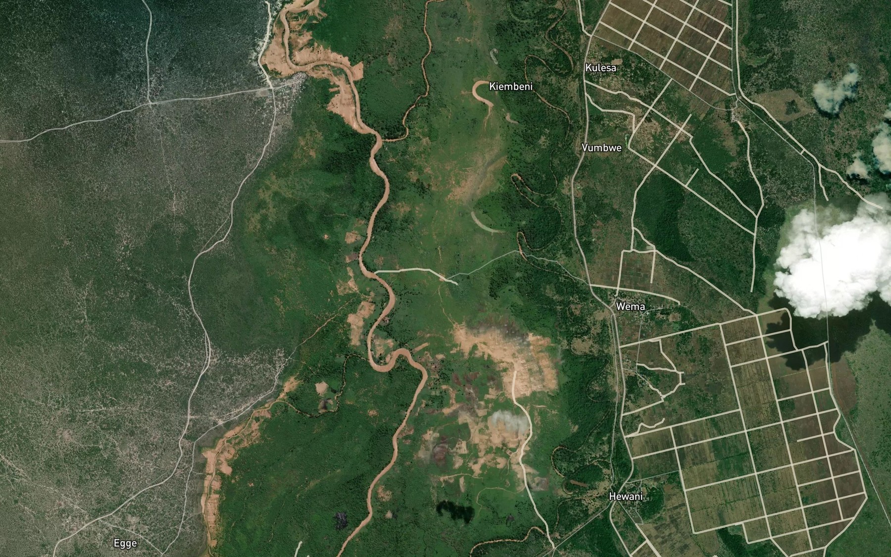 Satellite map of the Mdholokoni