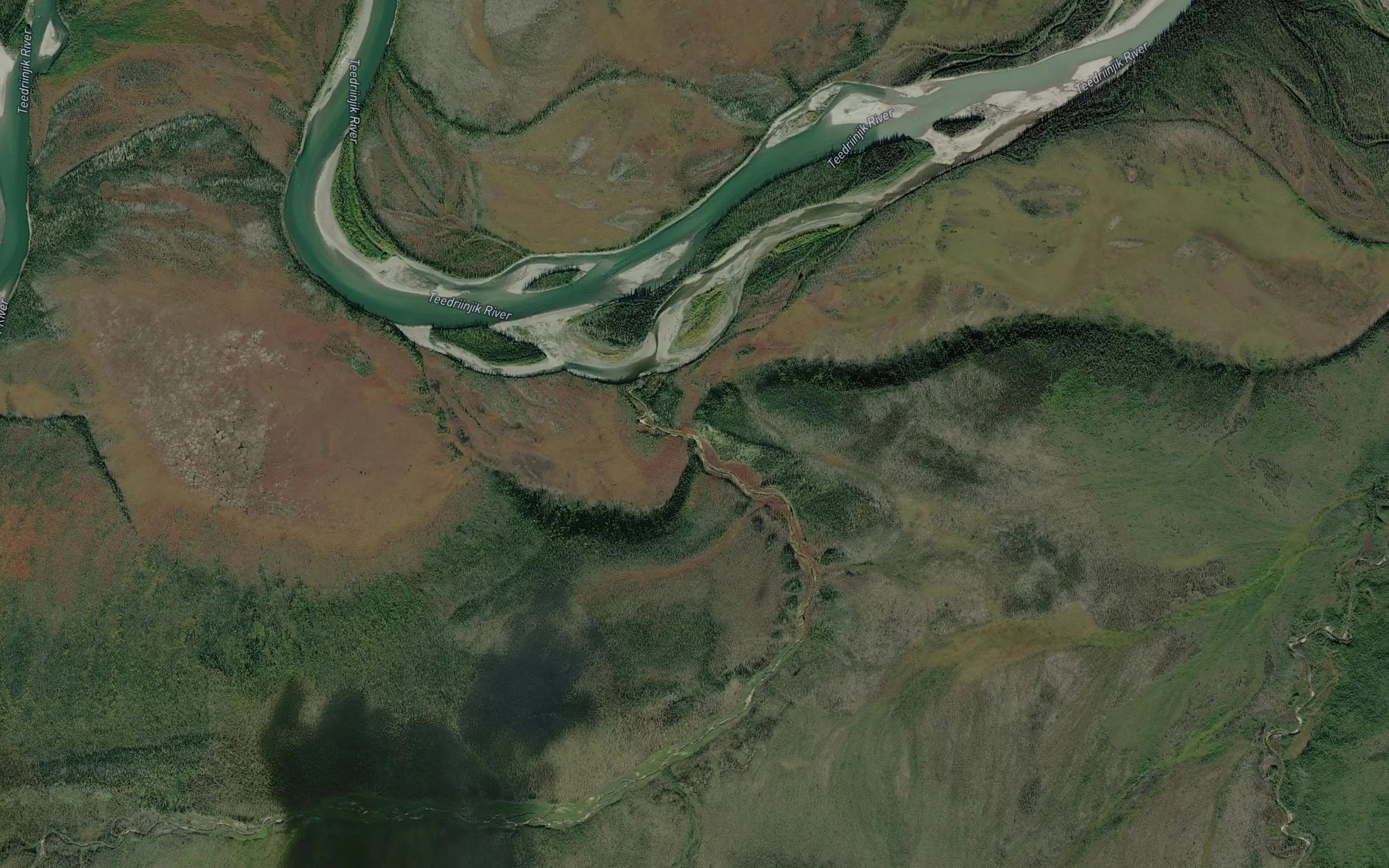 Satellite map of the Mickey Creek