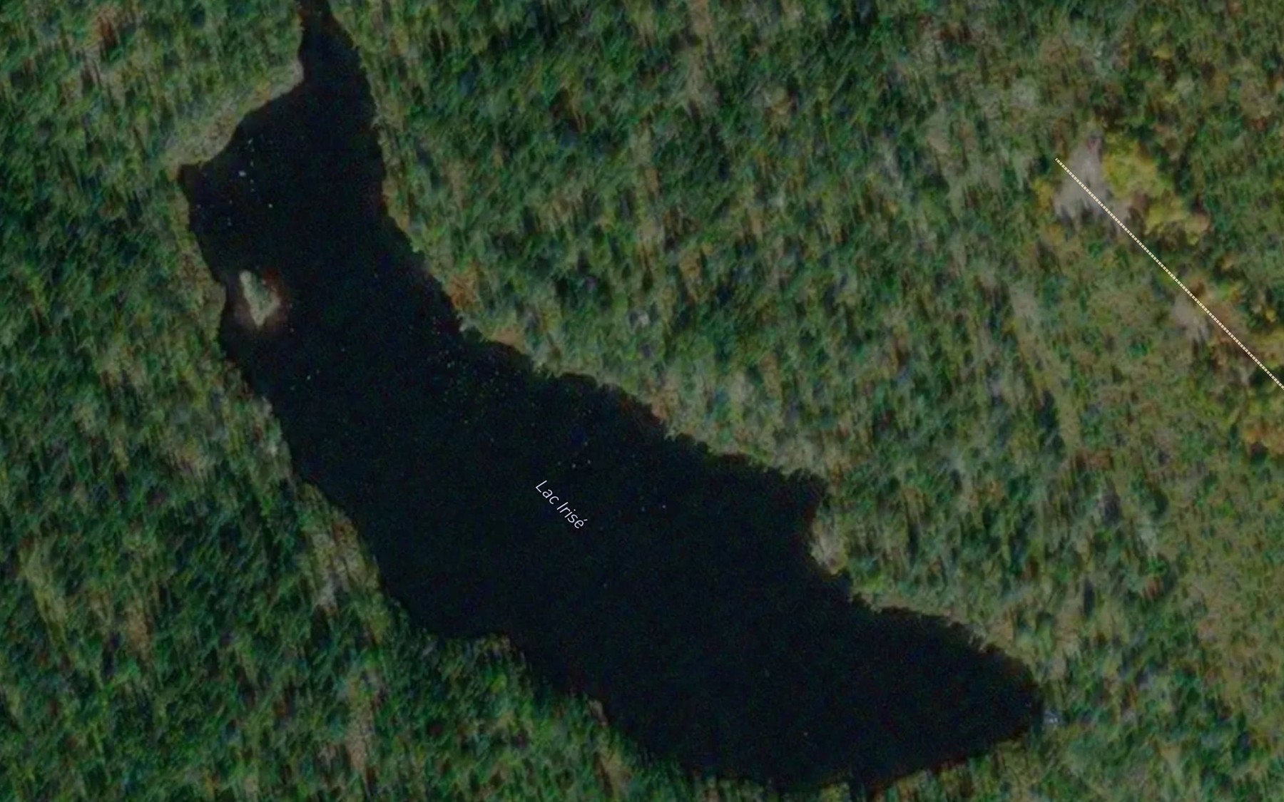 Satellite map of the Lac Irise