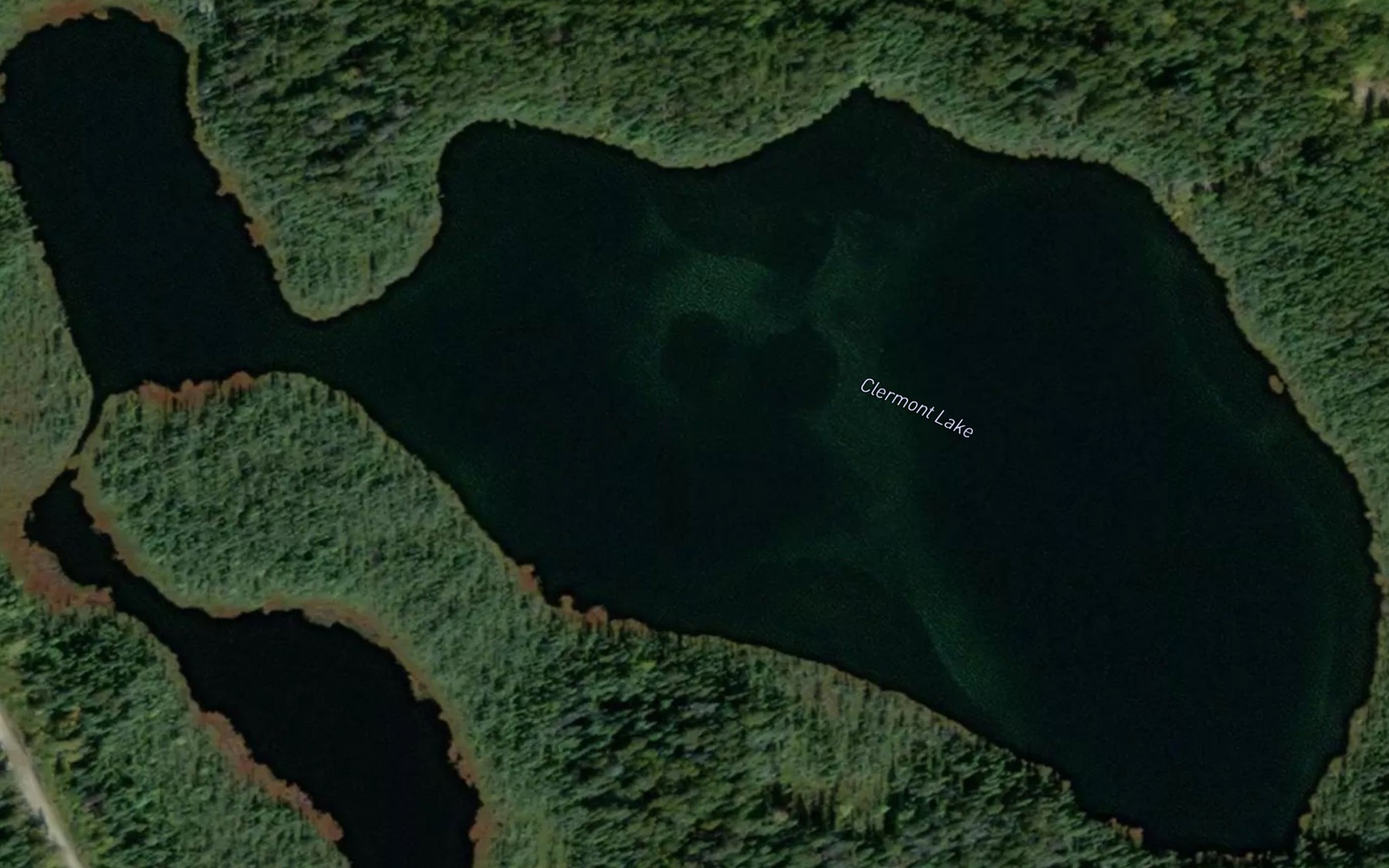 Satellite map of the Clermont Lake