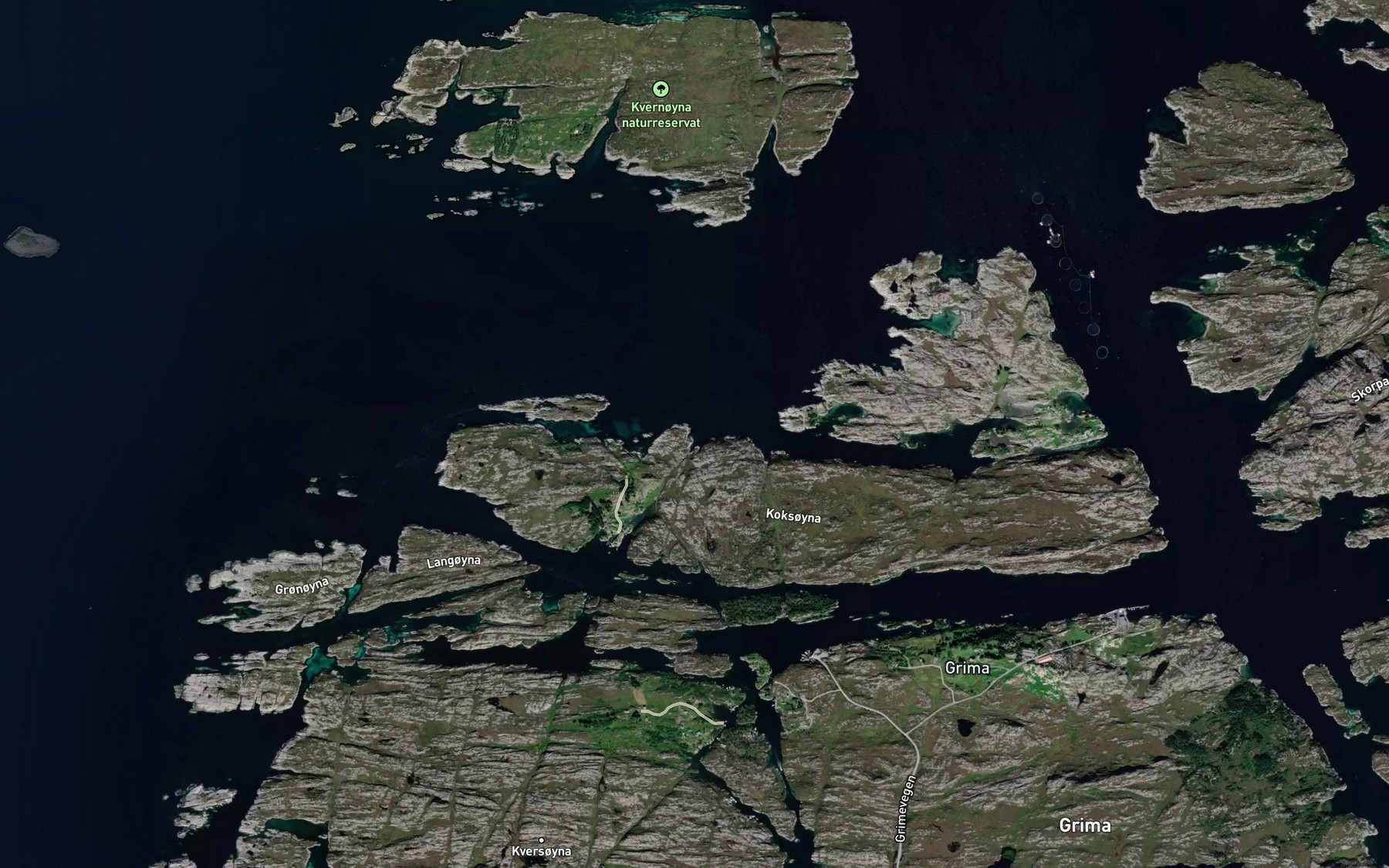 Satellite map of the Gardvika