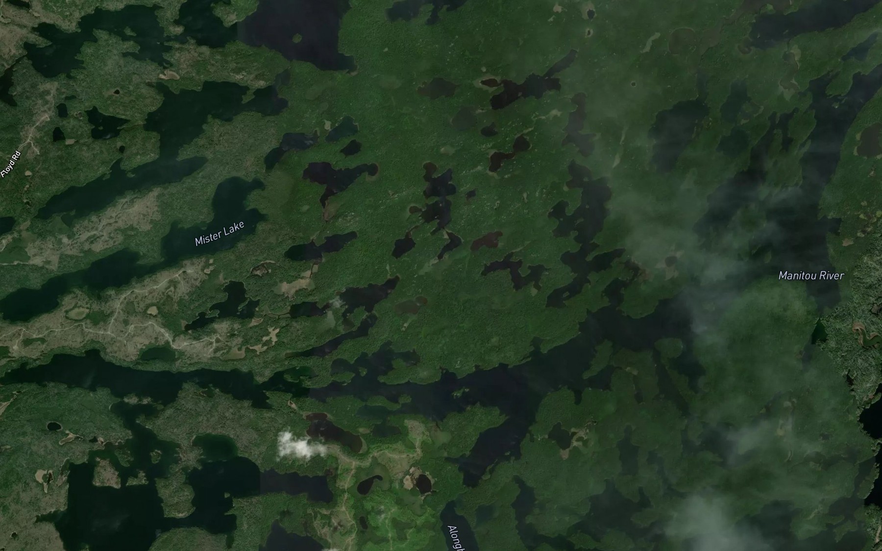 Satellite map of the Manitou Stretch