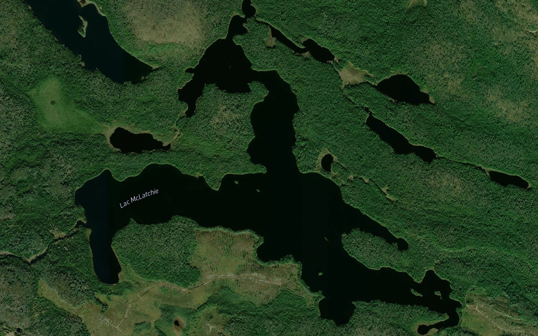 Satellite map of the Lac McLatchie