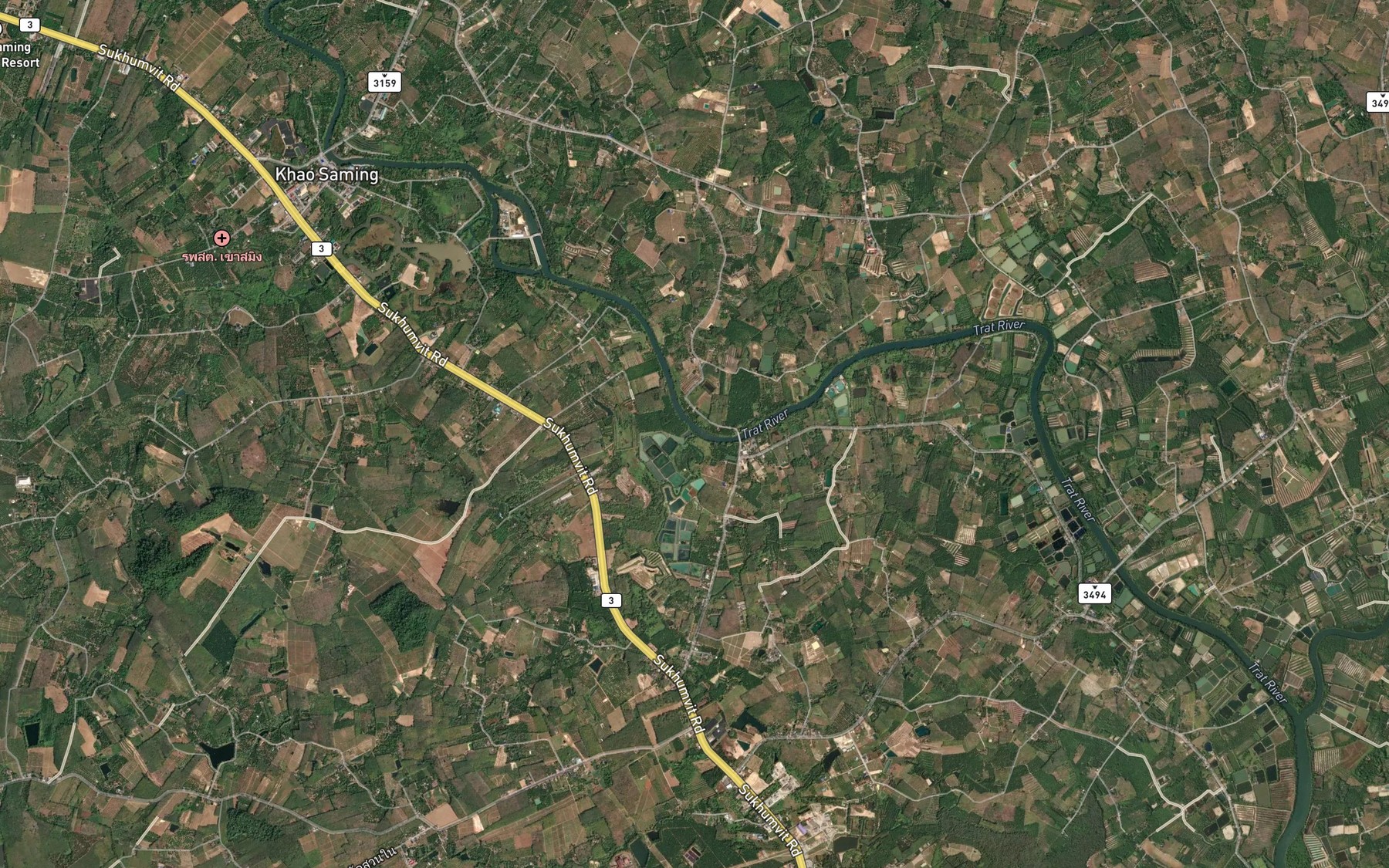 Satellite map of the Khlong Chum Saeng