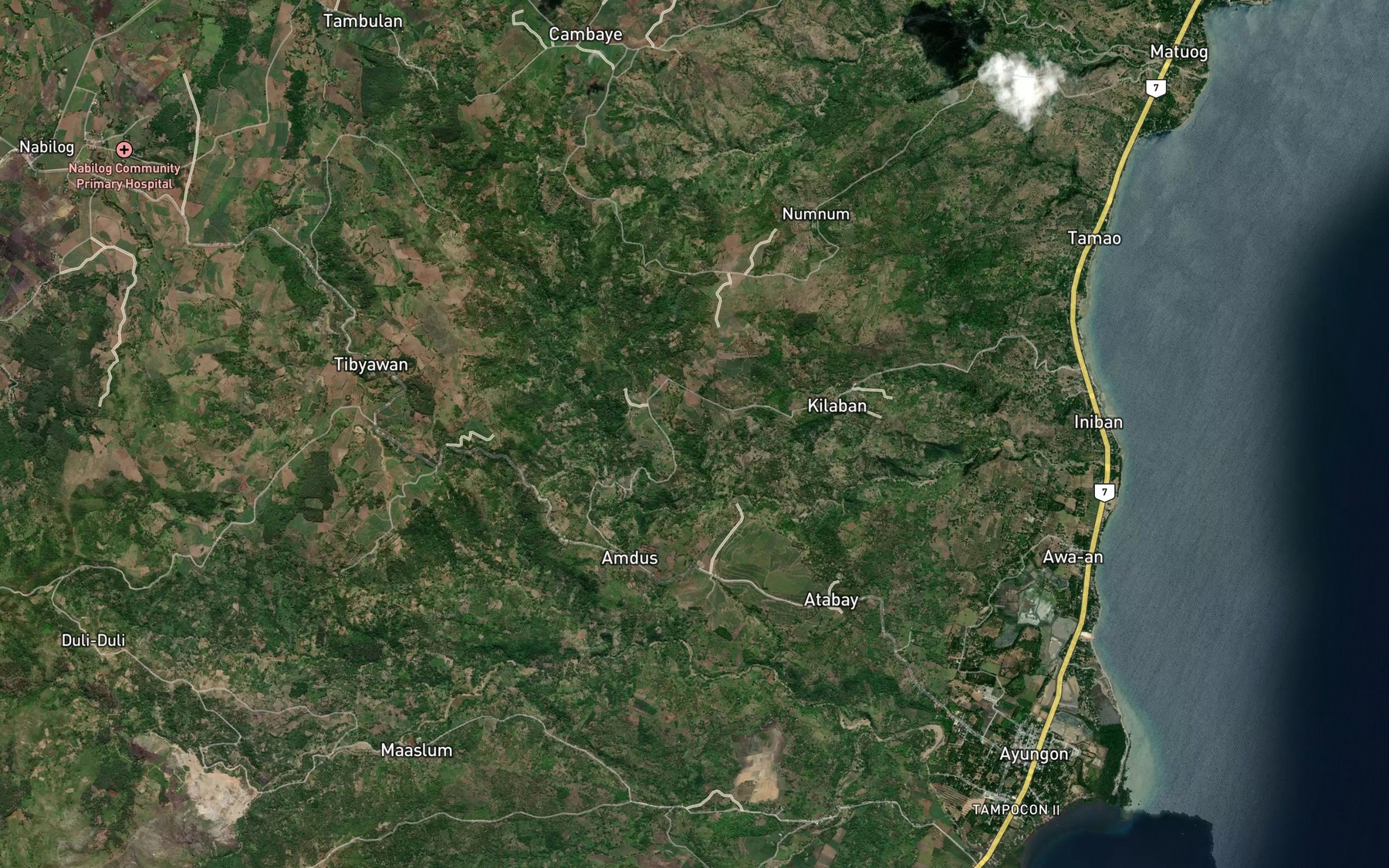 Satellite map of the Iniban Dacu River