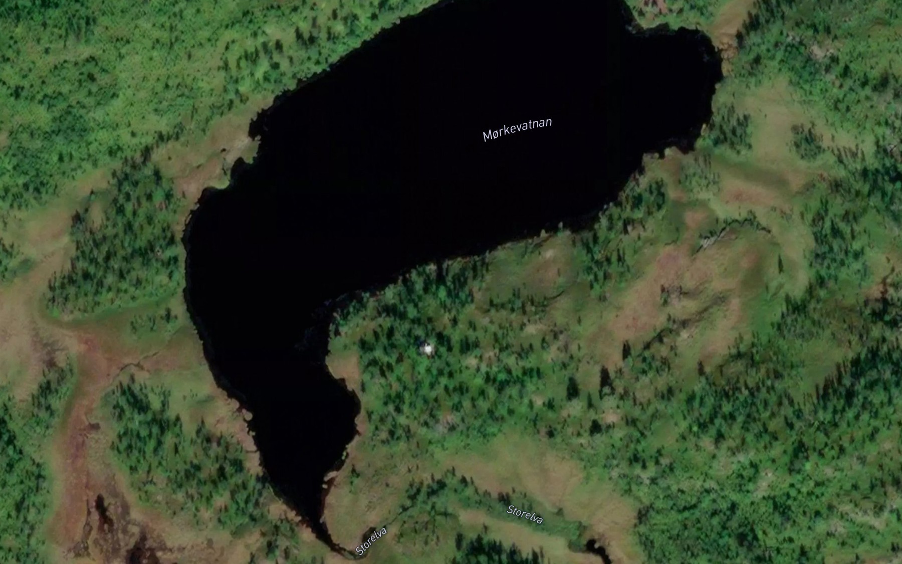 Satellite map of the Morkevatnet
