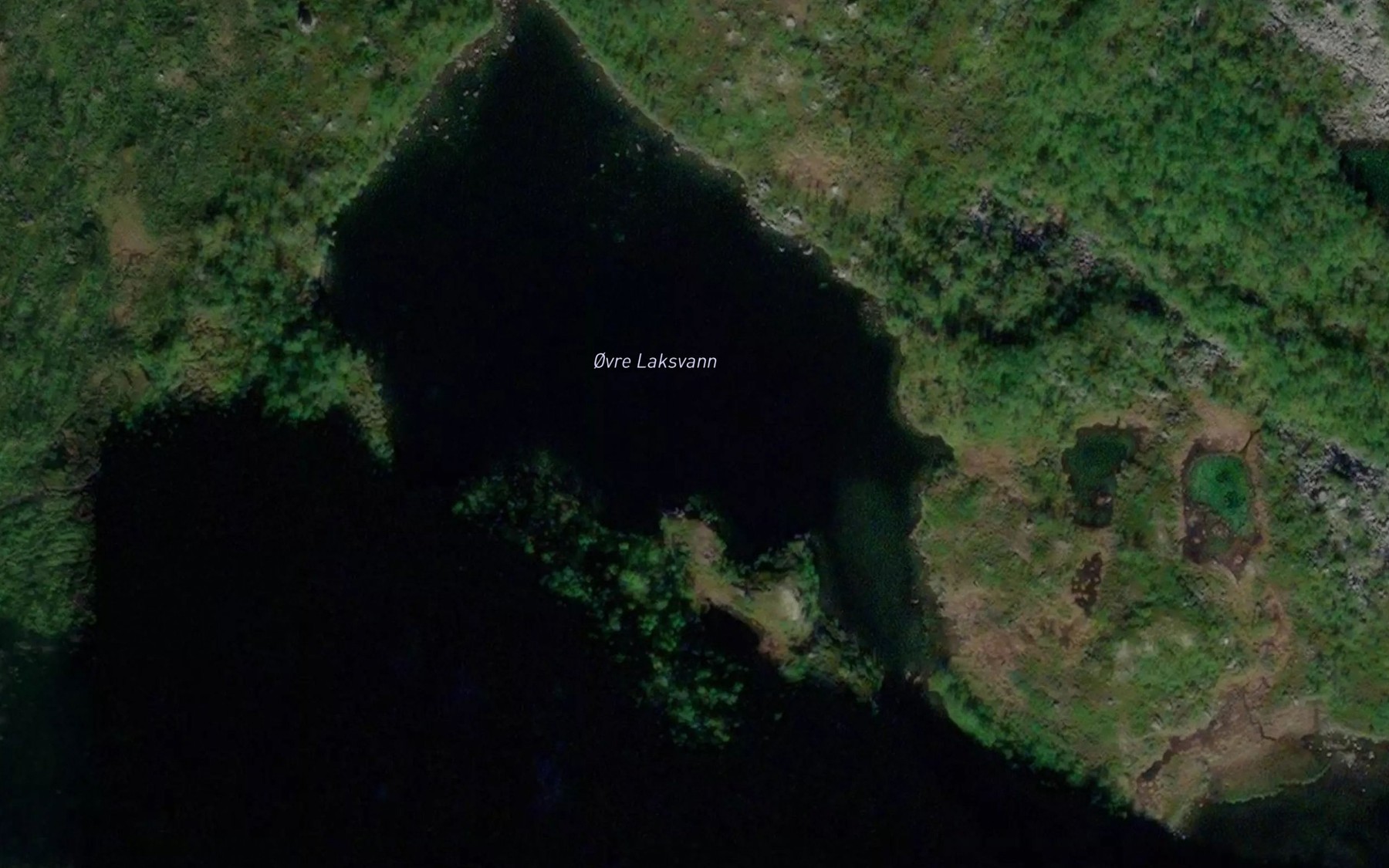Satellite map of the Ovre Laksvann