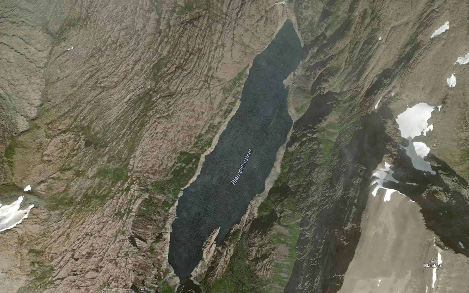 Satellite map of the Bjorndalsvatnet