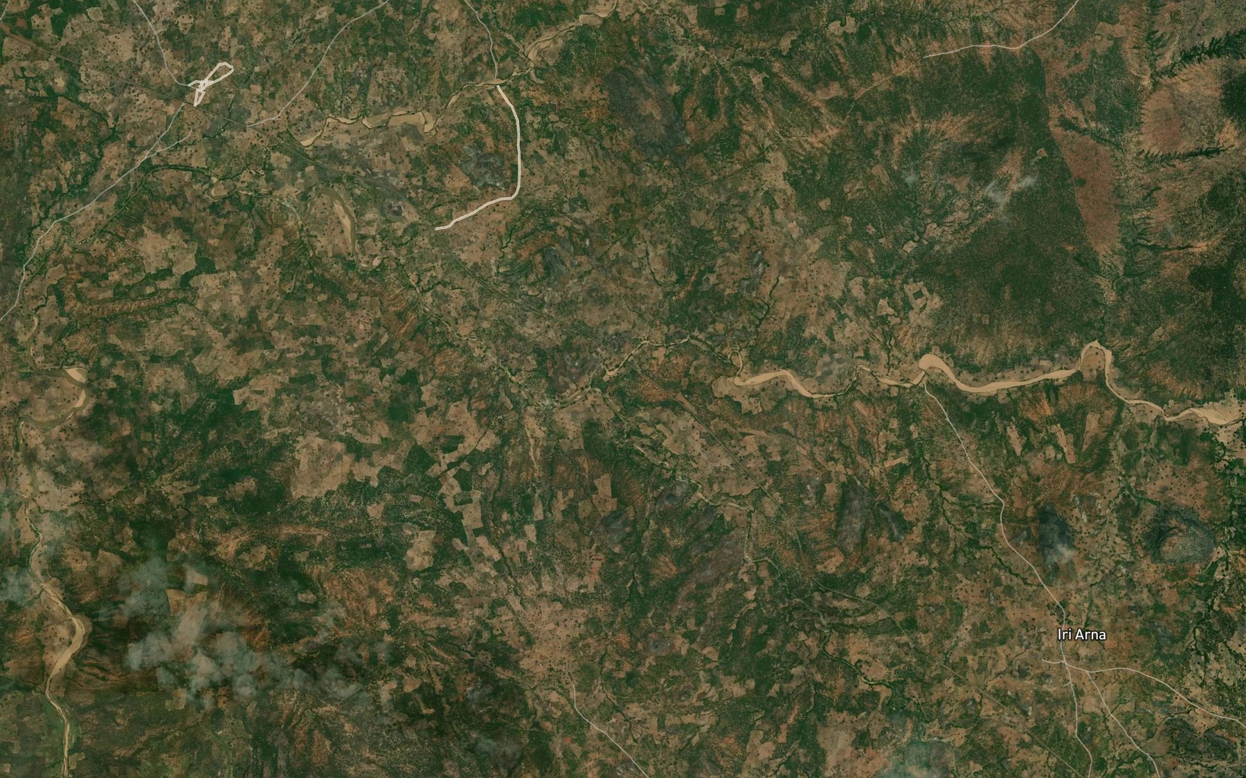 Satellite map of the River Iri