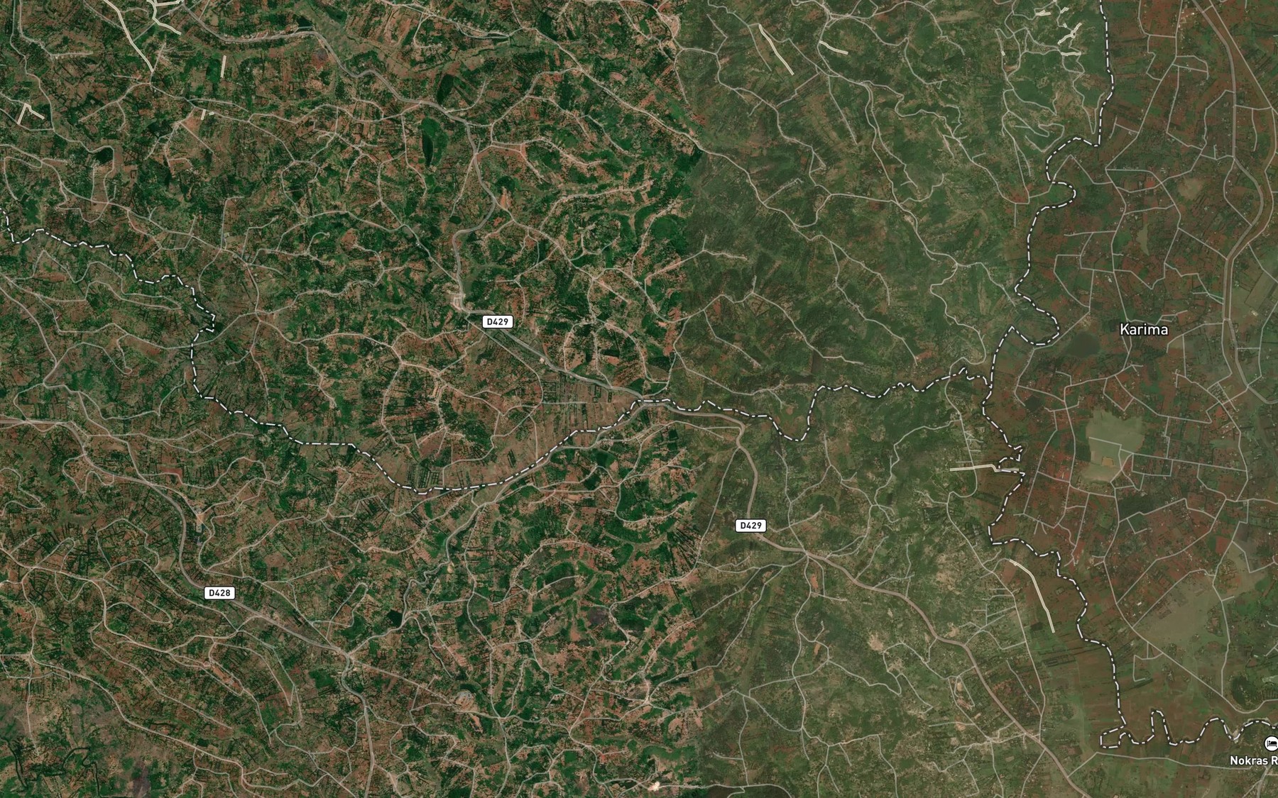 Satellite map of the Mugono