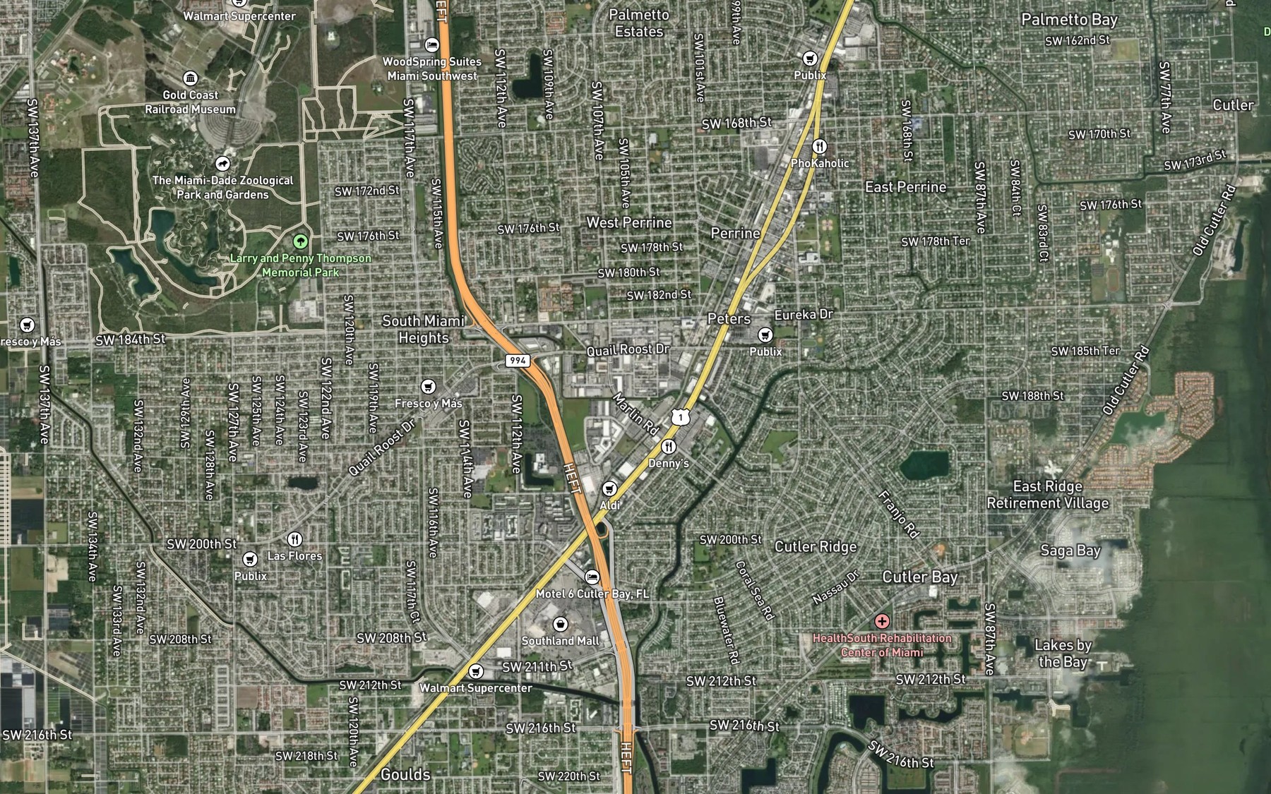Satellite map of the Belle Aire Canal C-1N