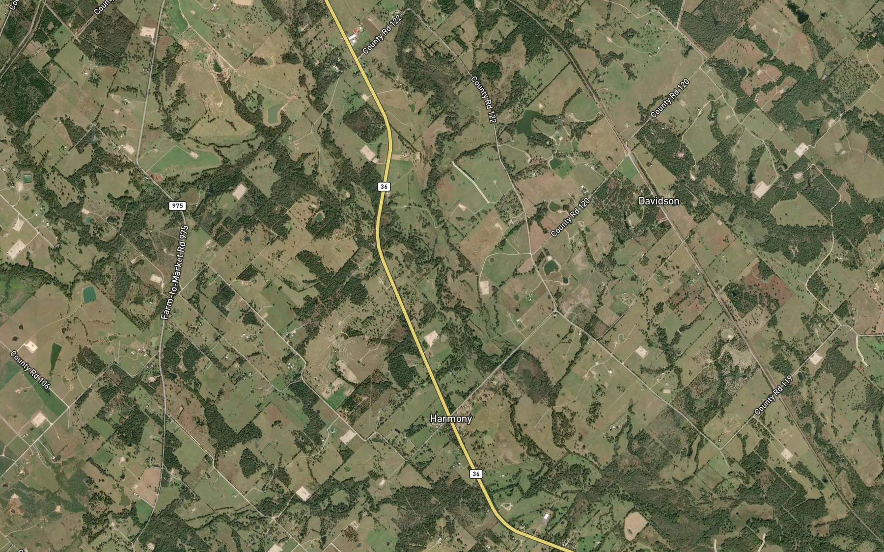 Satellite map of the Second Davidson Creek