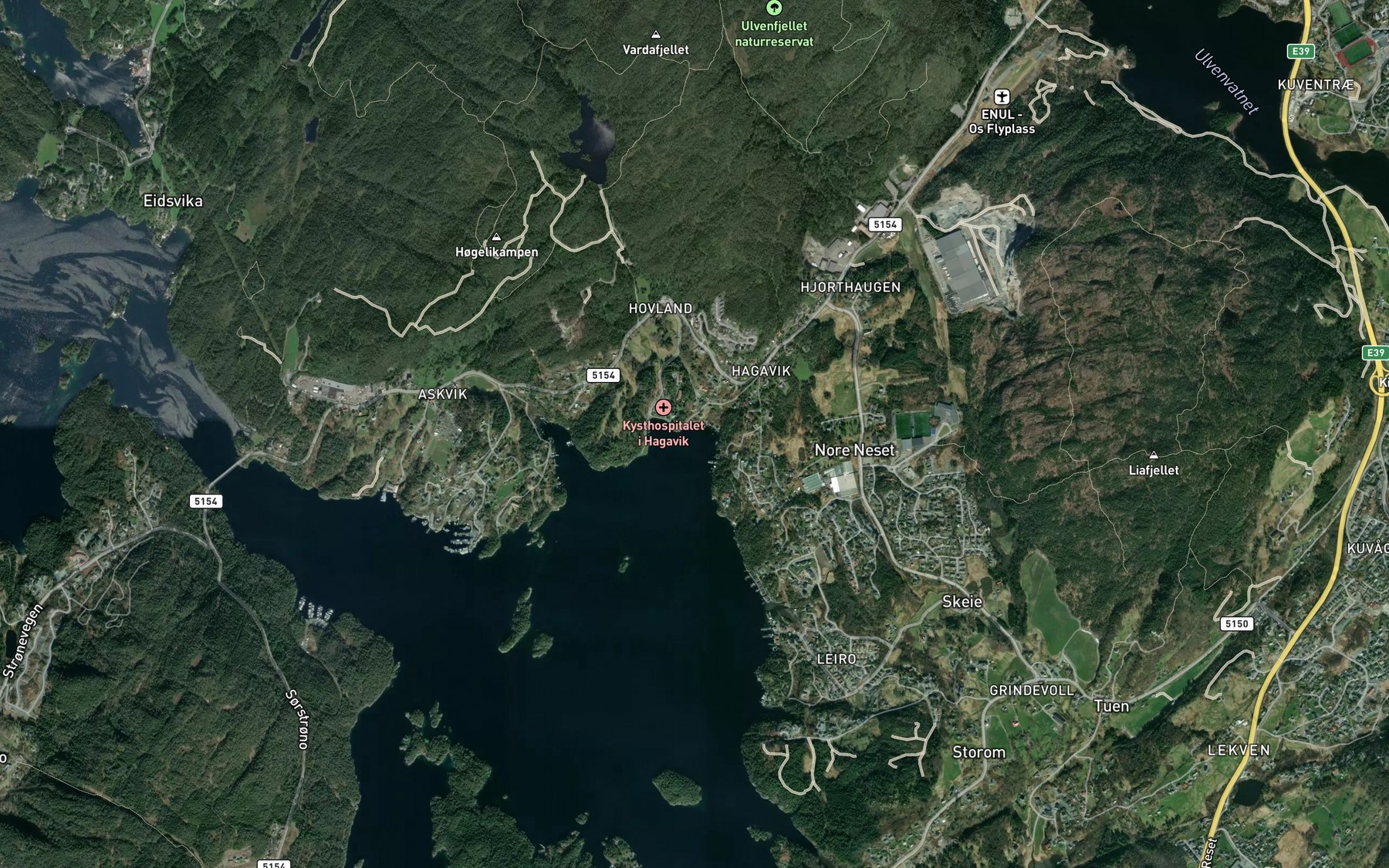 Satellite map of the Hagavika