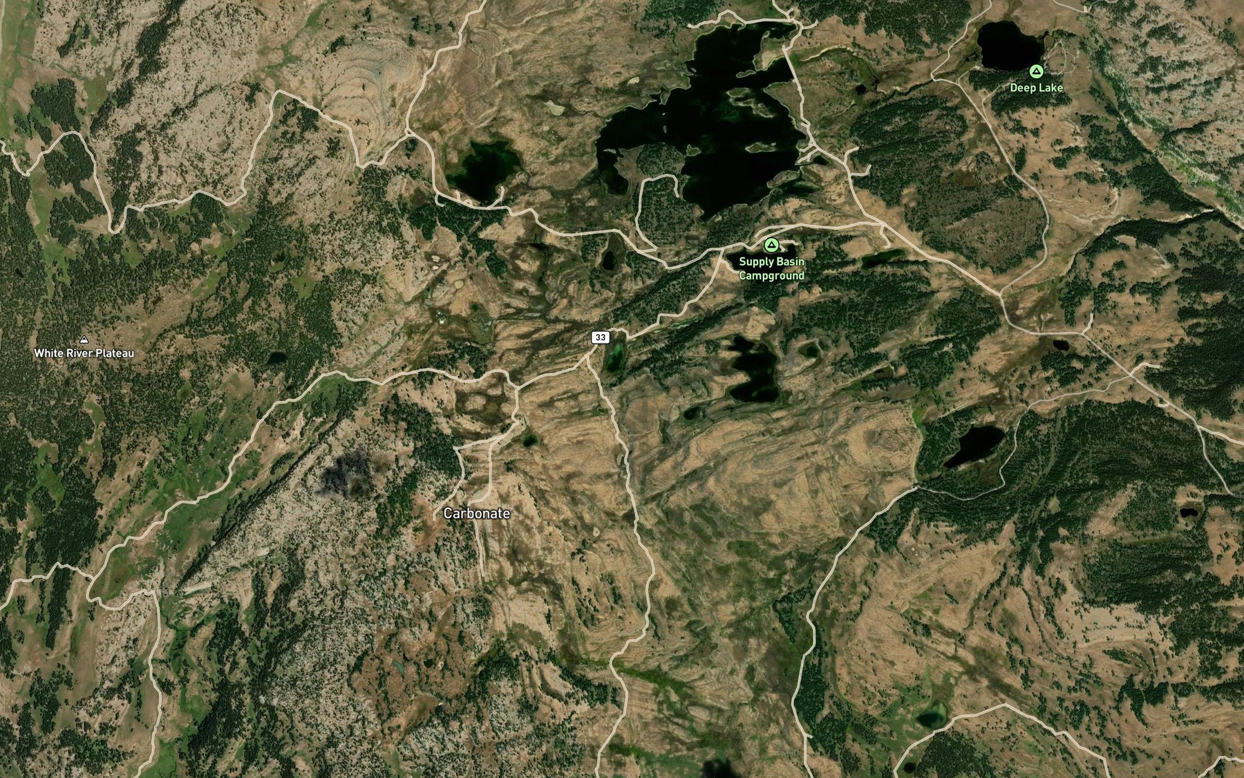 Satellite map of the Supply Basin Reservoir
