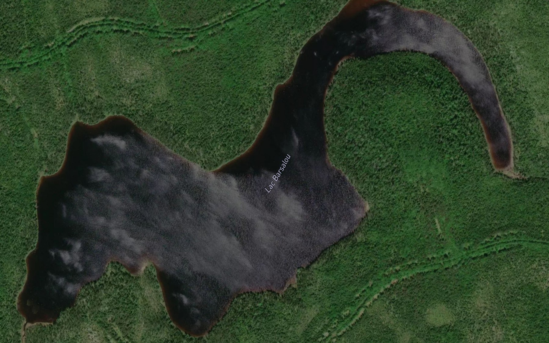 Satellite map of the Lac Barsalou