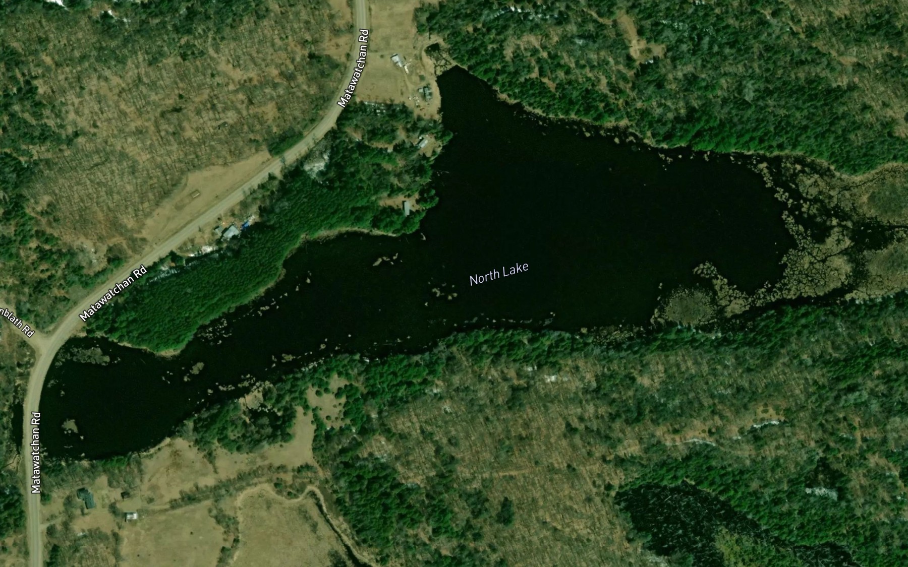 Satellite map of the North Lake