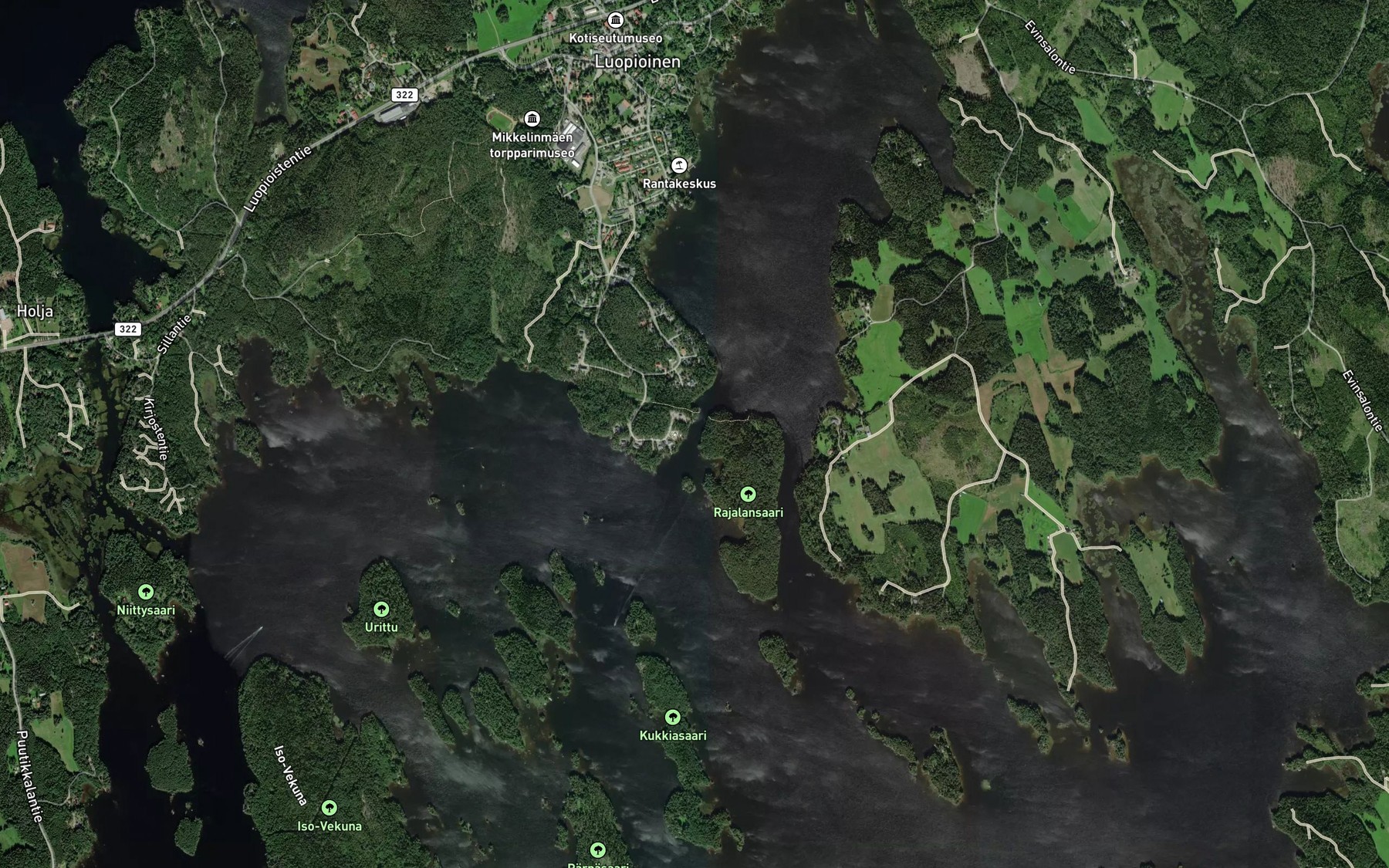 Satellite map of the Vahasalmi