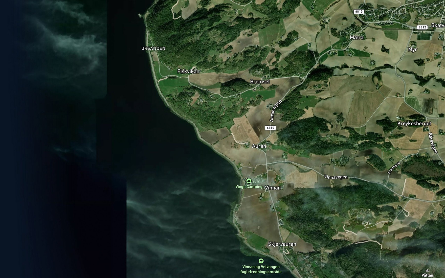 Satellite map of the Sovikbekken