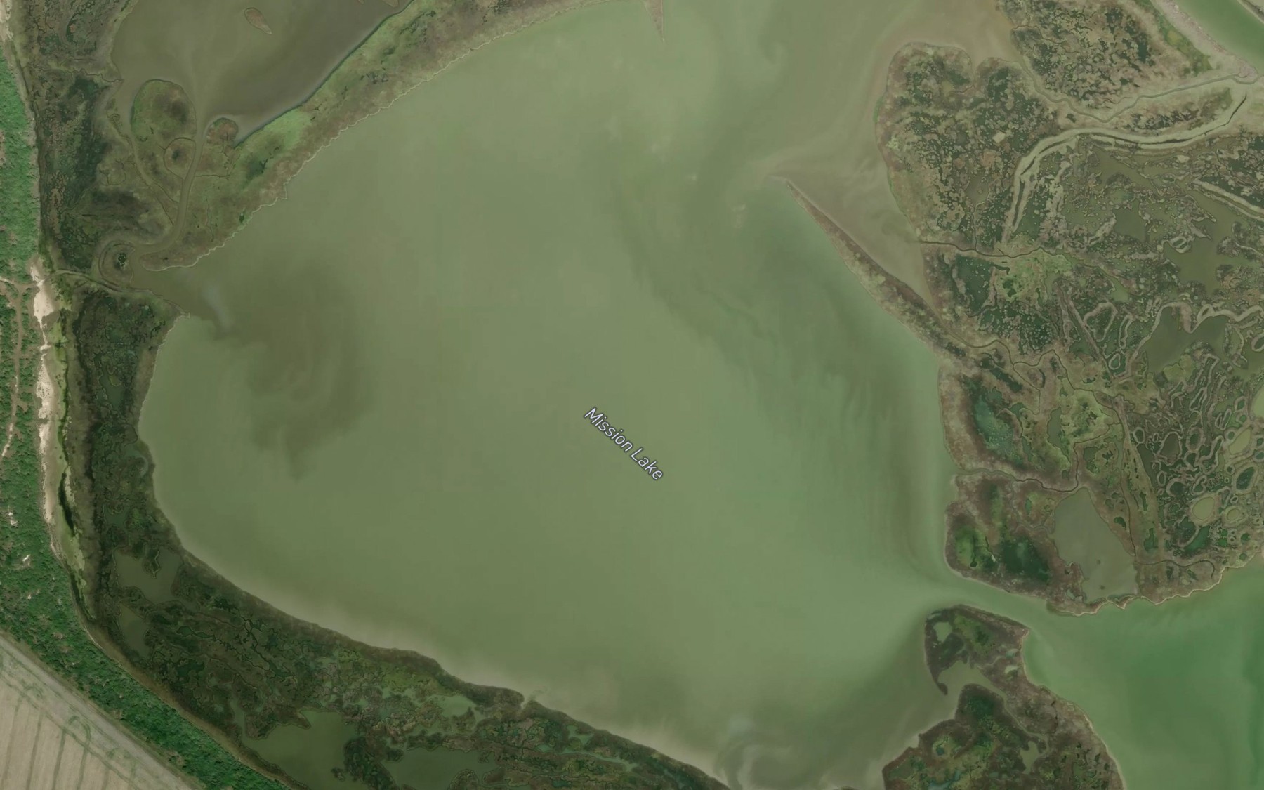 Satellite map of the Mission Lake