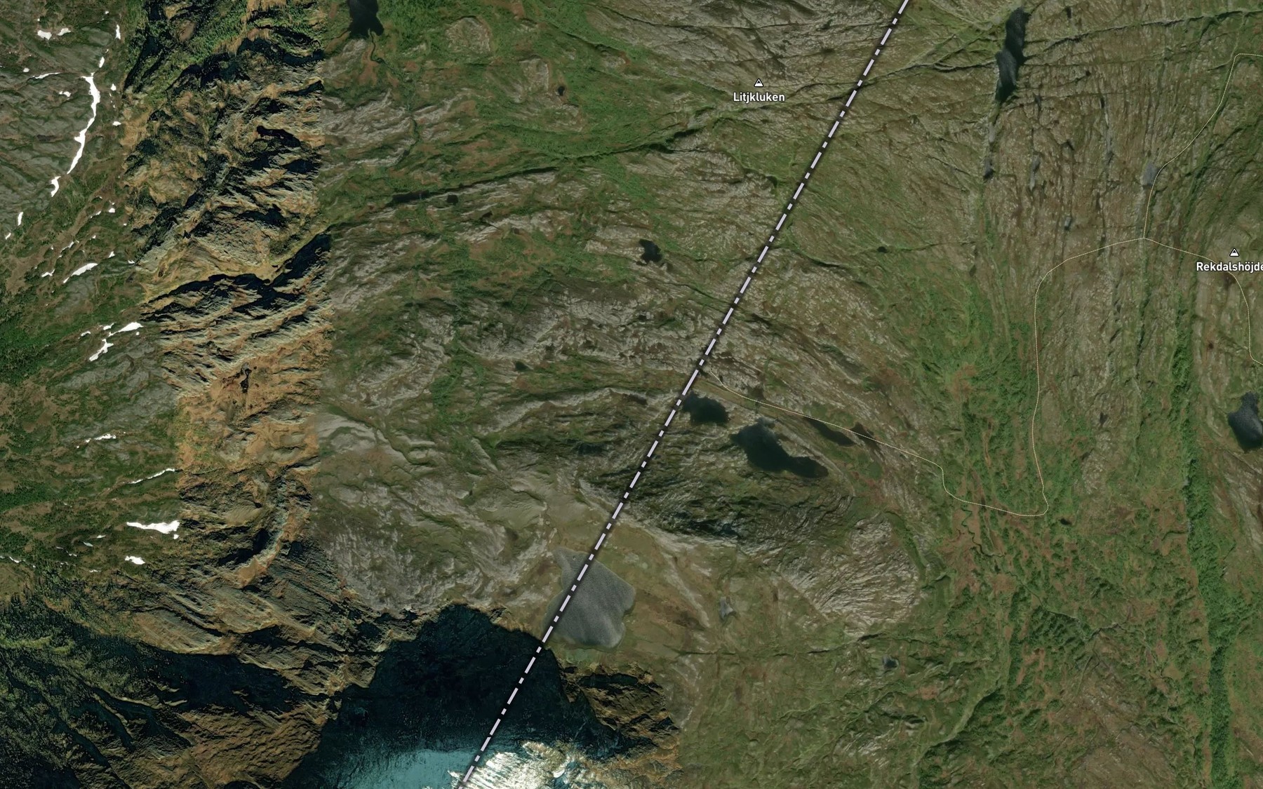 Satellite map of the Smatjonna