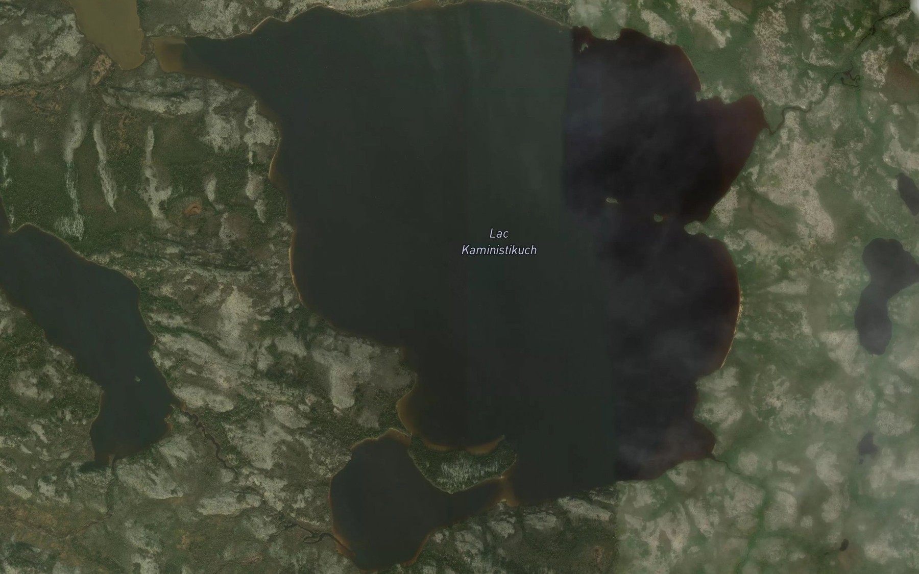 Satellite map of the Lac Kaministikuch