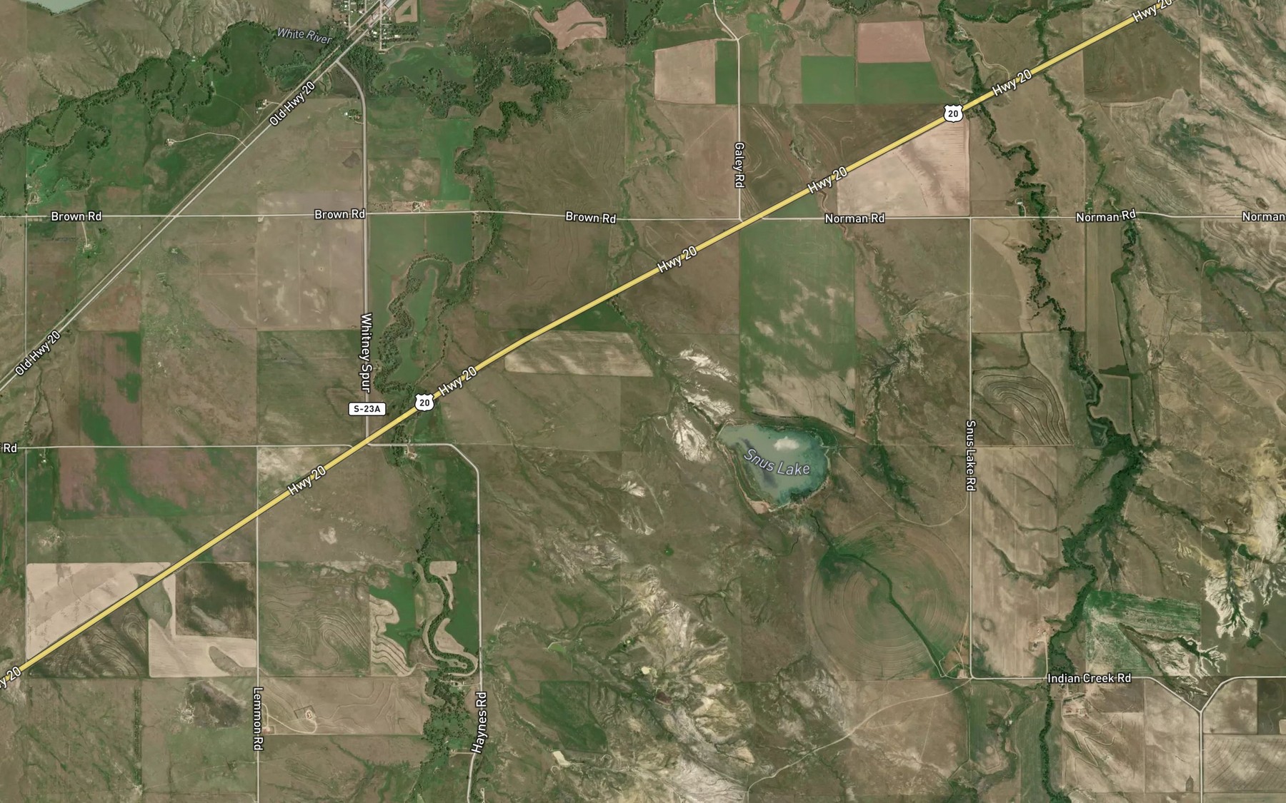 Satellite map of the Norman Reservoir
