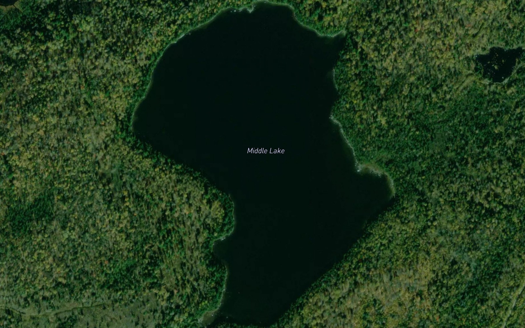 Satellite map of the Middle Lake