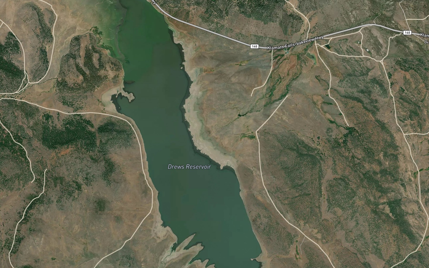 Satellite map of the La Sere Creek