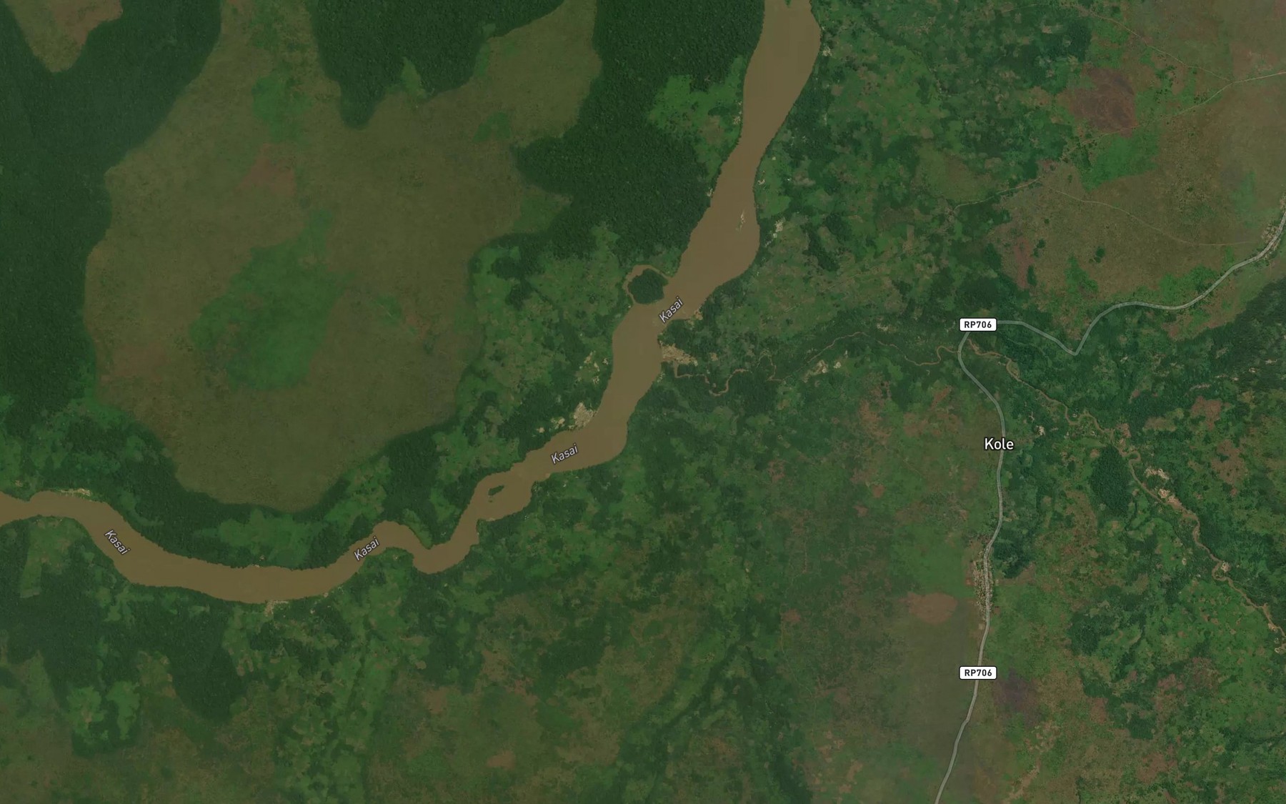 Satellite map of the Kangube