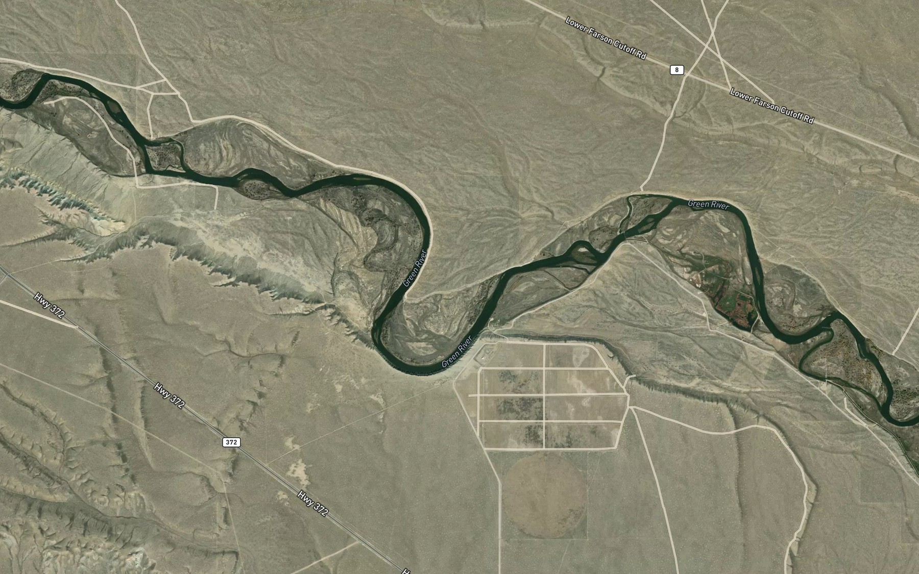 Satellite map of the Horseshoe Bend