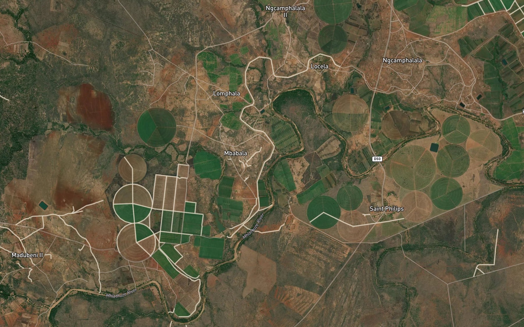 Satellite map of the St. Phillips Canal