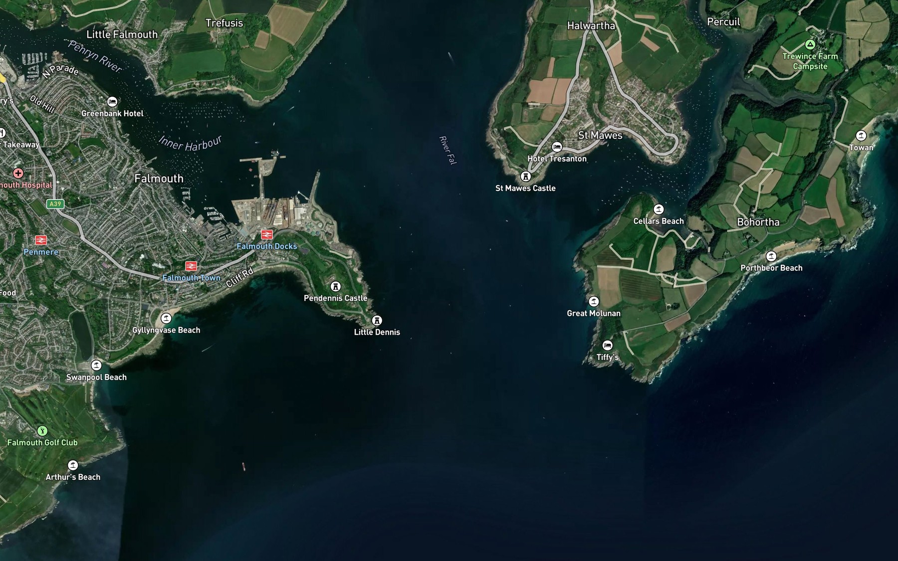 Satellite map of the Black Rock