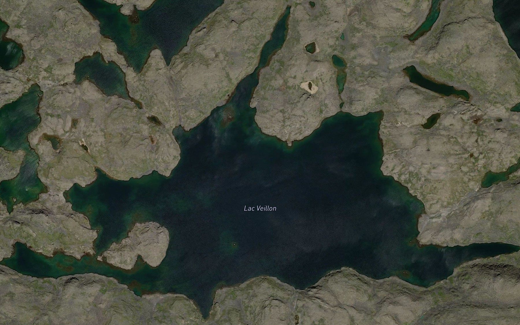 Satellite map of the Lac Veillon