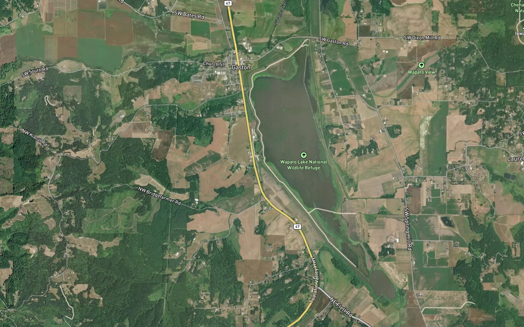 Satellite map of the Goodin Creek