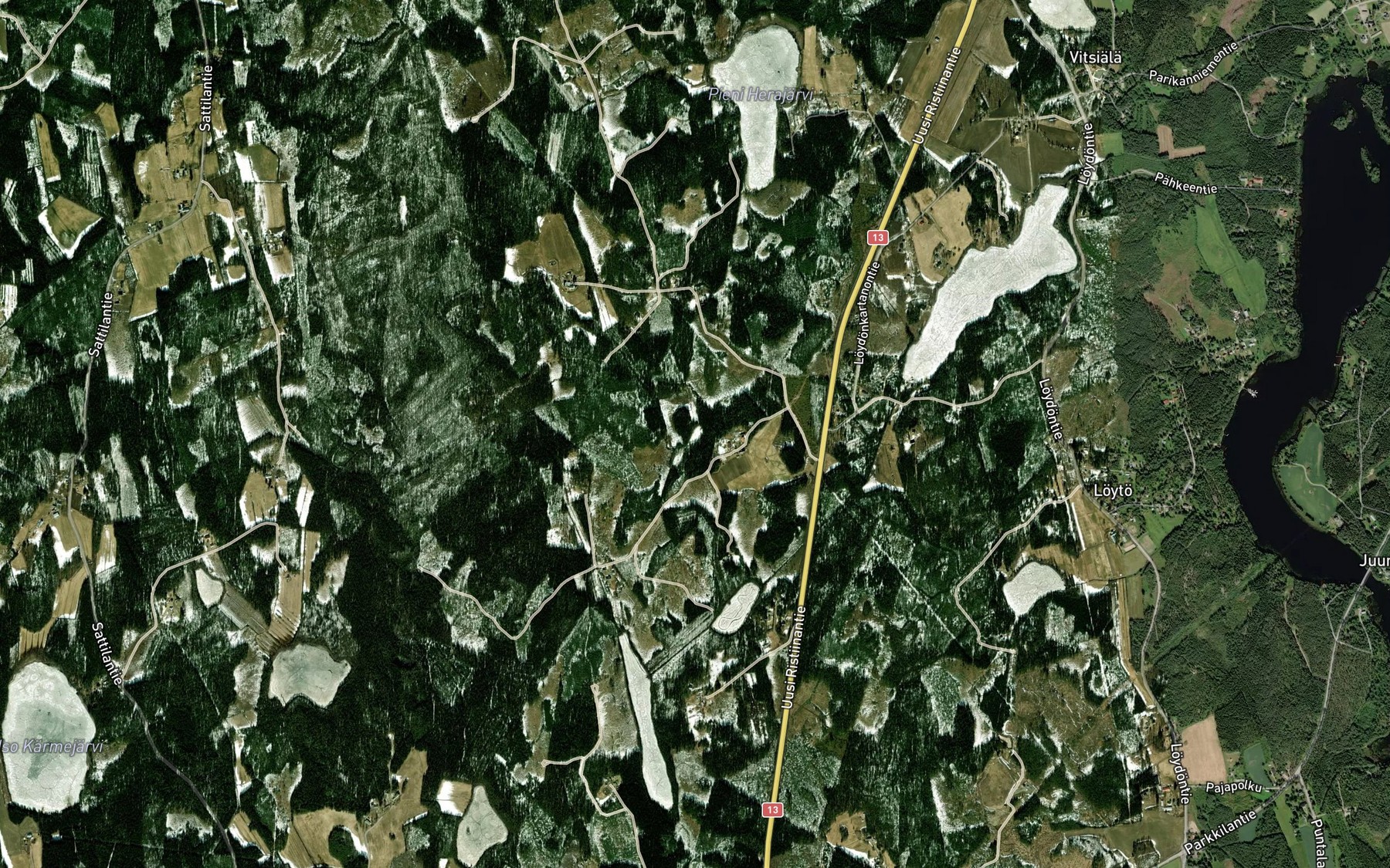 Satellite map of the Kilklampi