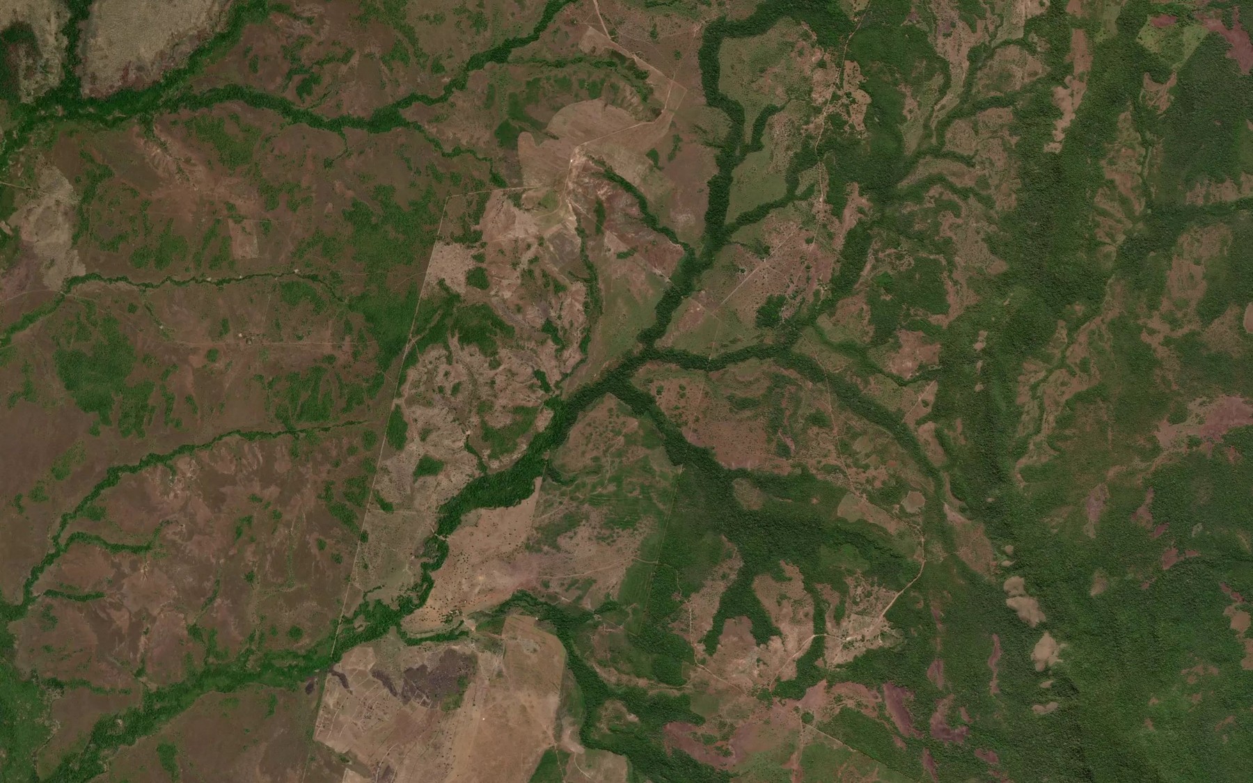 Satellite map of the Corrego Caja