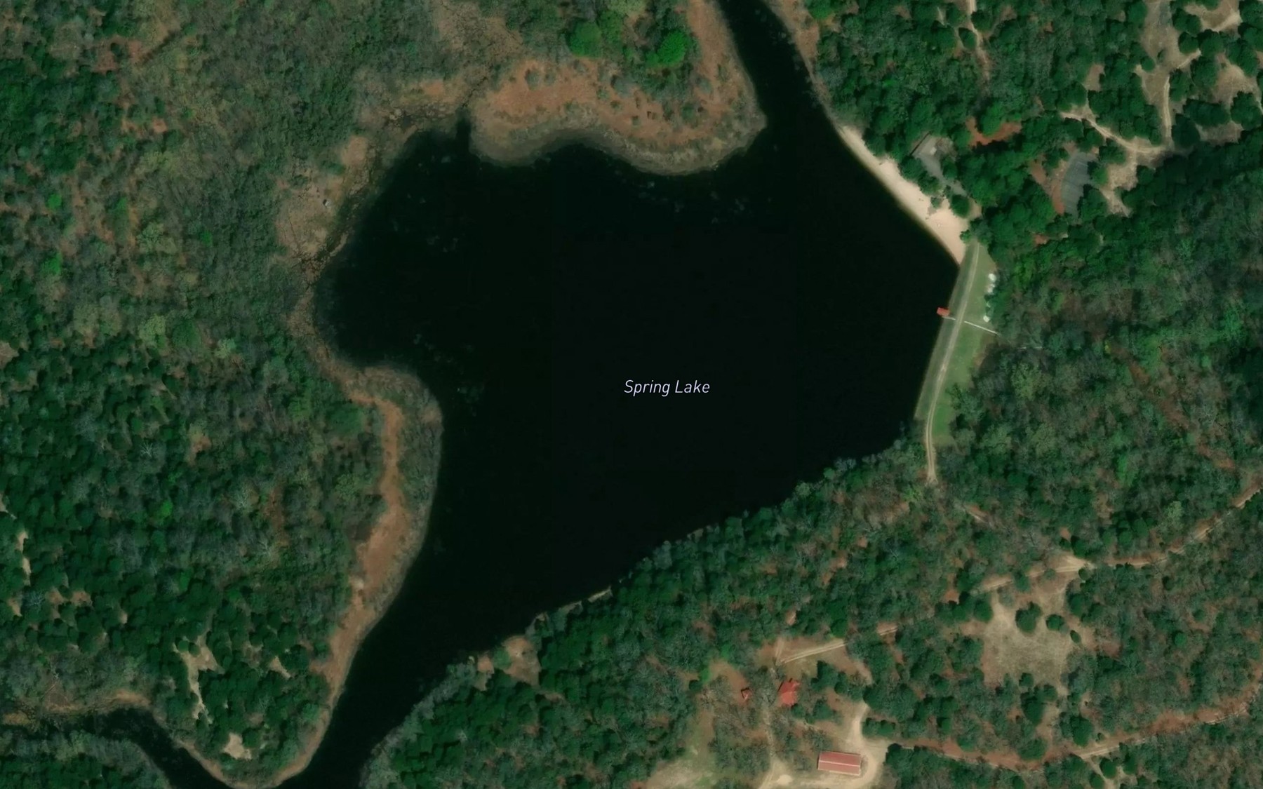 Satellite map of the Spring Lake