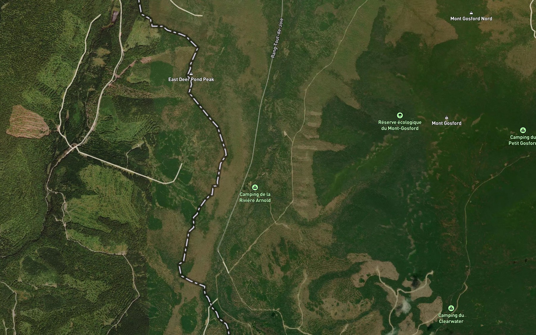 Satellite map of the Ruisseau du Cap