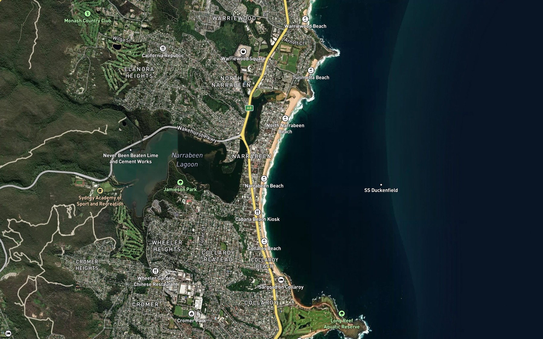 Satellite map of the Spot 5