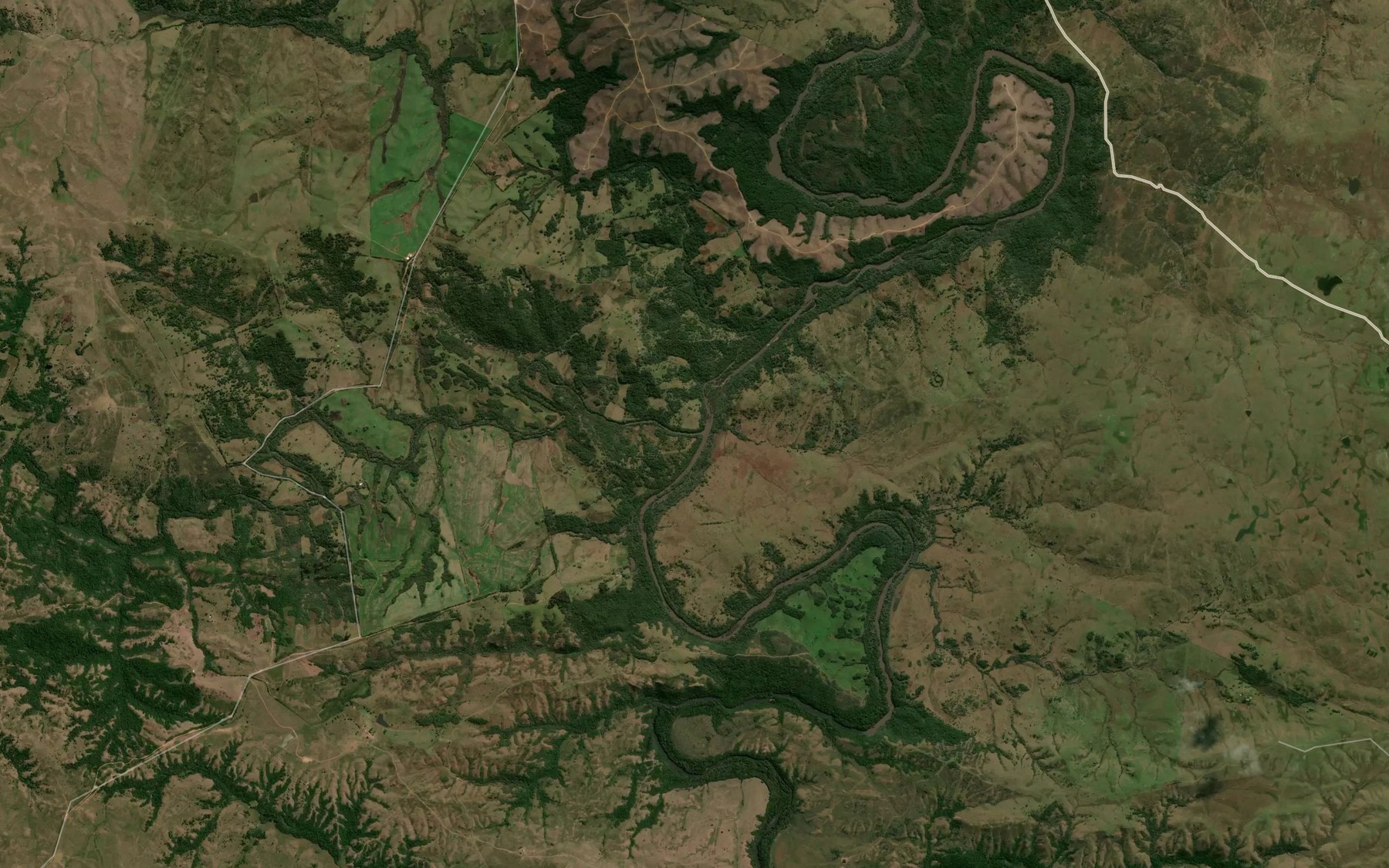Satellite map of the Arroio Marmeleiro