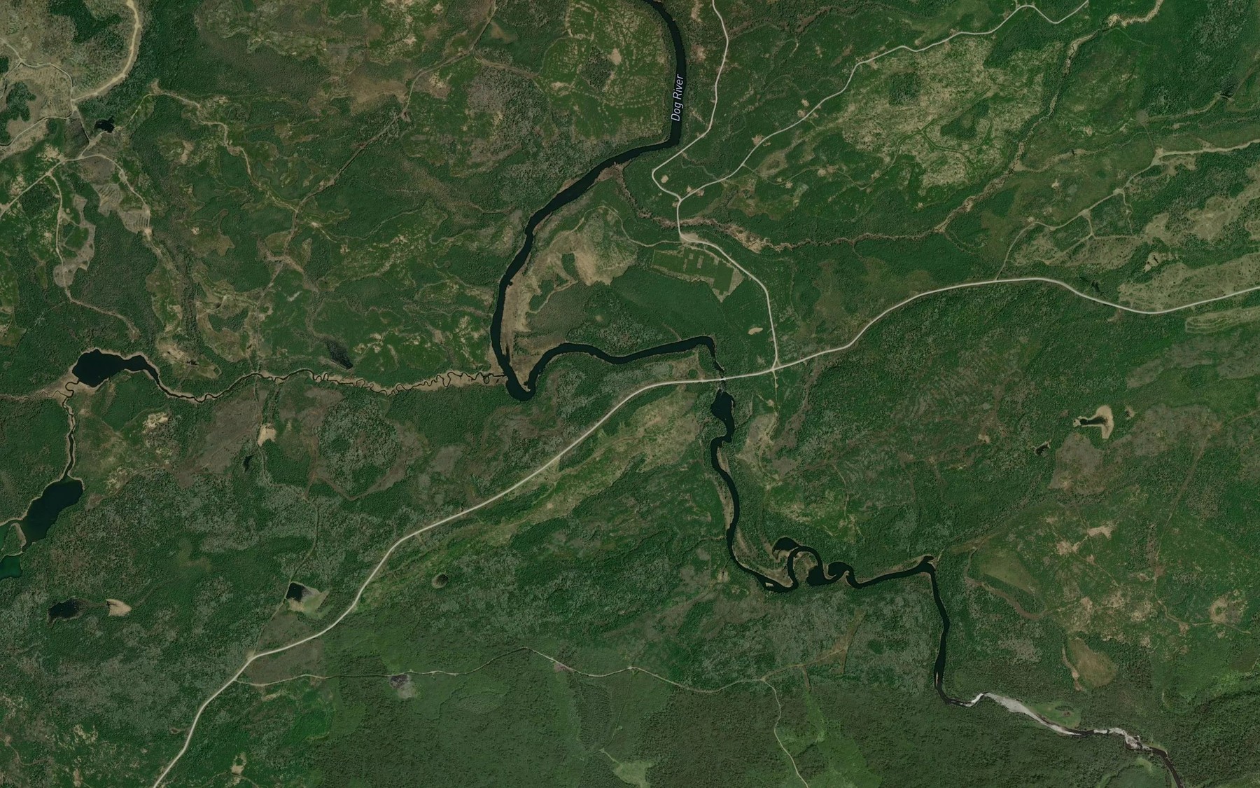 Satellite map of the Jordain Creek